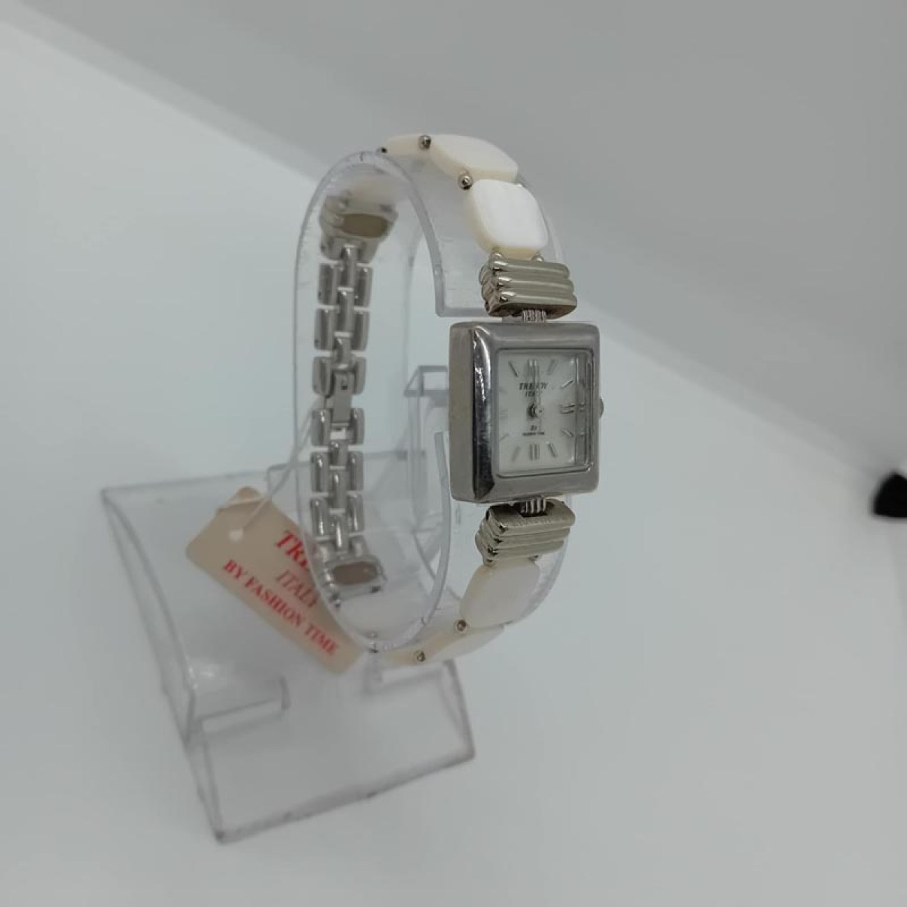 Ρολόι χειρός καντράν με φίλντισι με μπρασελέ