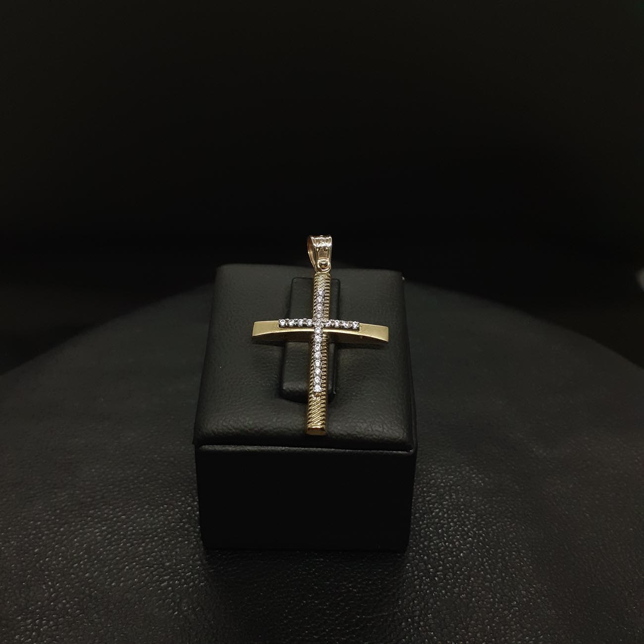 Σταυρός χρυσός Κ9 ζιργκόν