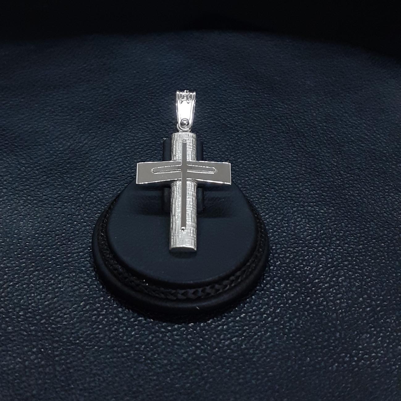 Σταυρός λευκόχρυσος Κ9 unisex