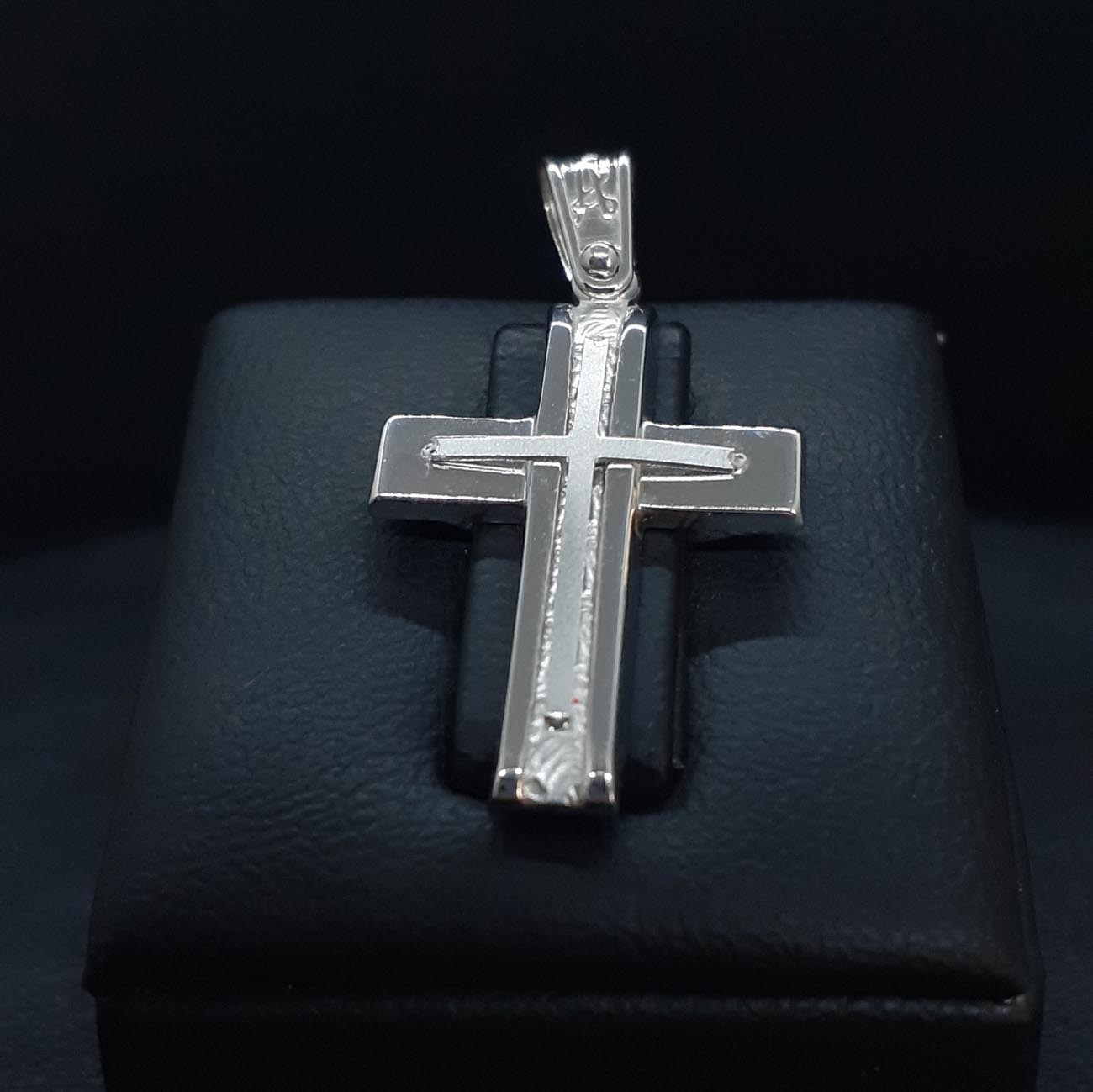 Σταυρός λευκόχρυσος Κ9 