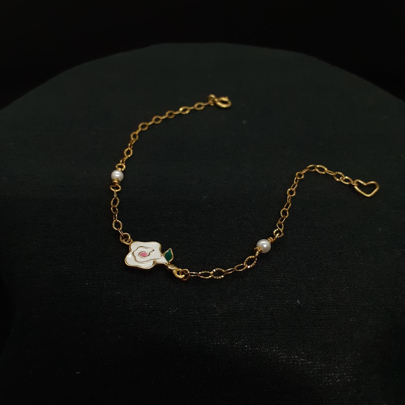 Επιχρυσωμένο ασημένιο βραχιόλι "τριαντάφυλλο"