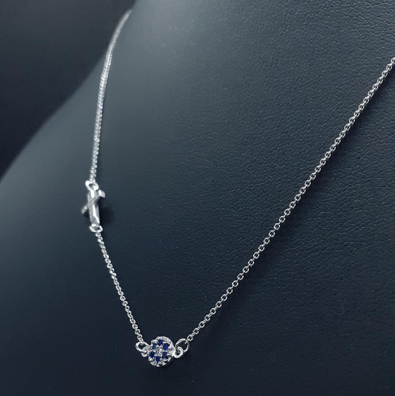 κολιέ λευκόχρυσο K9