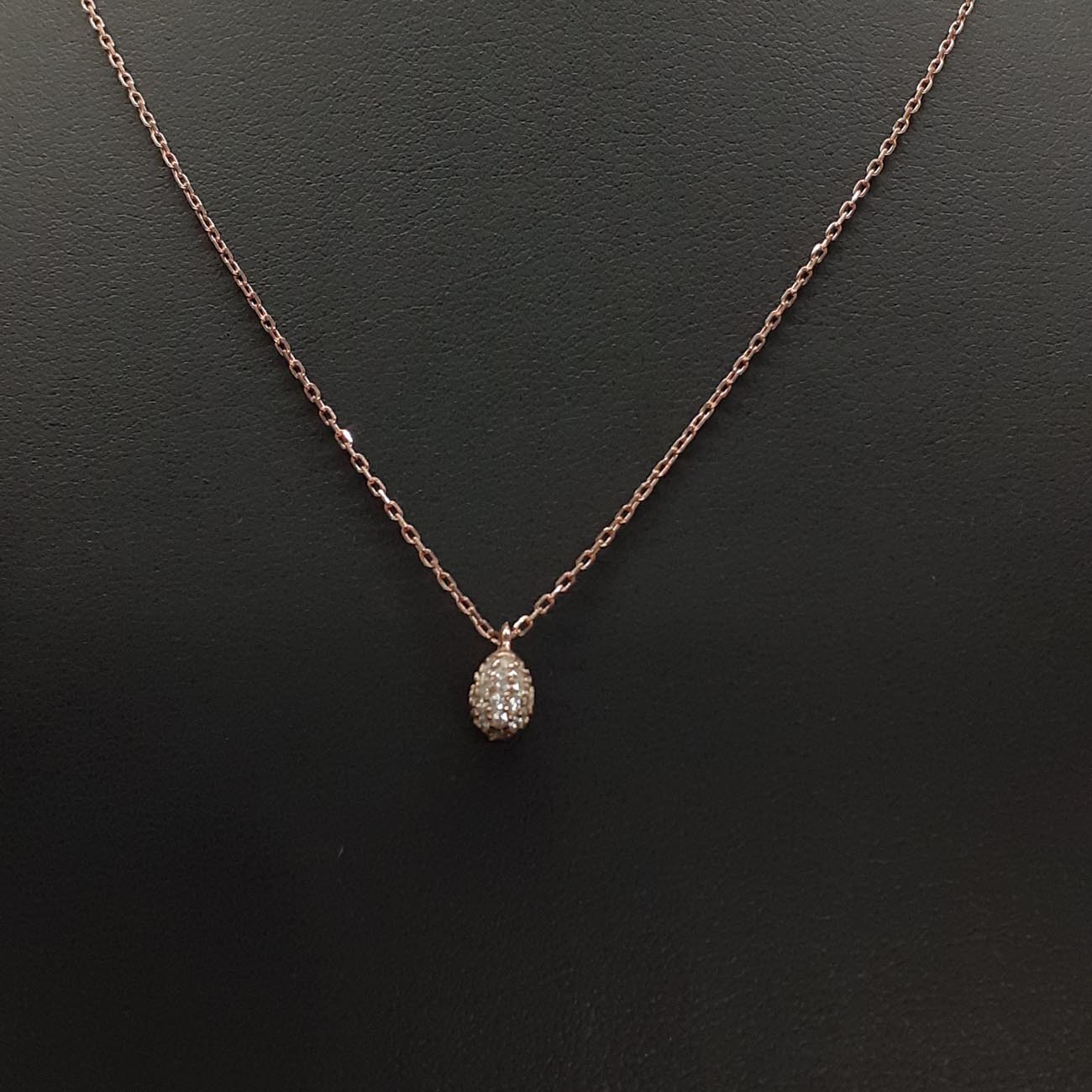 Ασημένιο επιχρυσωμένο κολιέ σε rosegold 