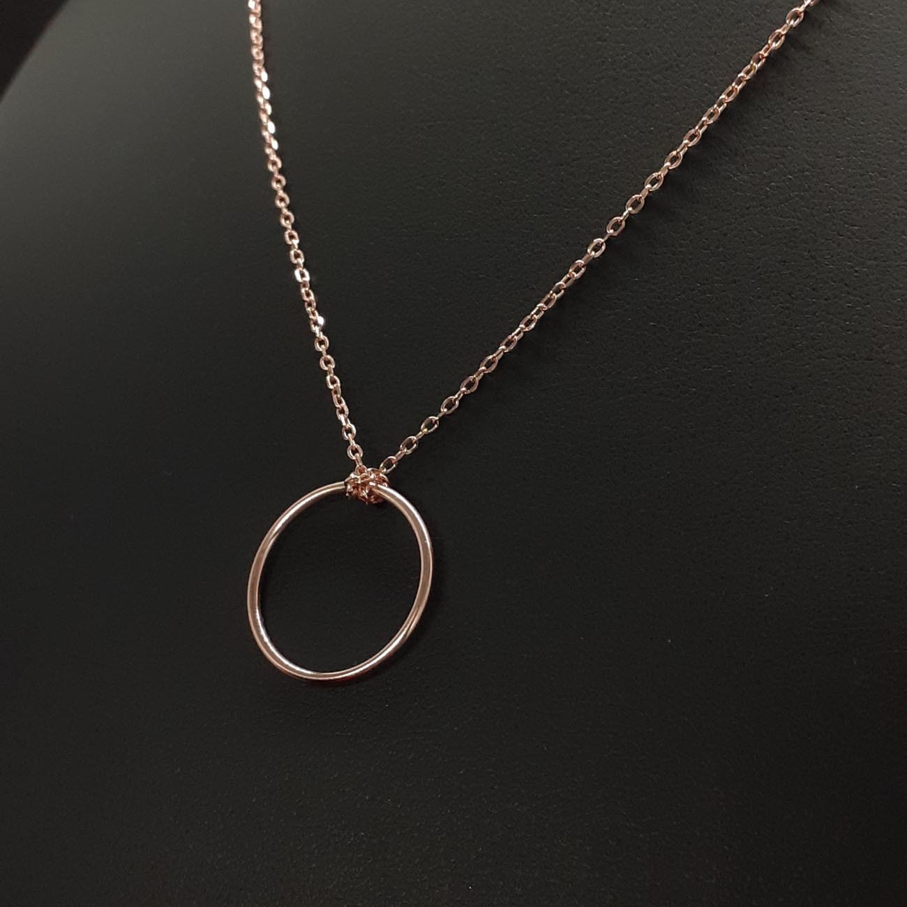 Ασημένιο επιχρυσωμένο κολιέ σε rosegold 