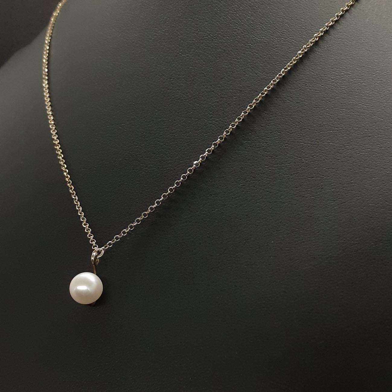 Ασημένιο επιχρυσωμένο κολιέ  