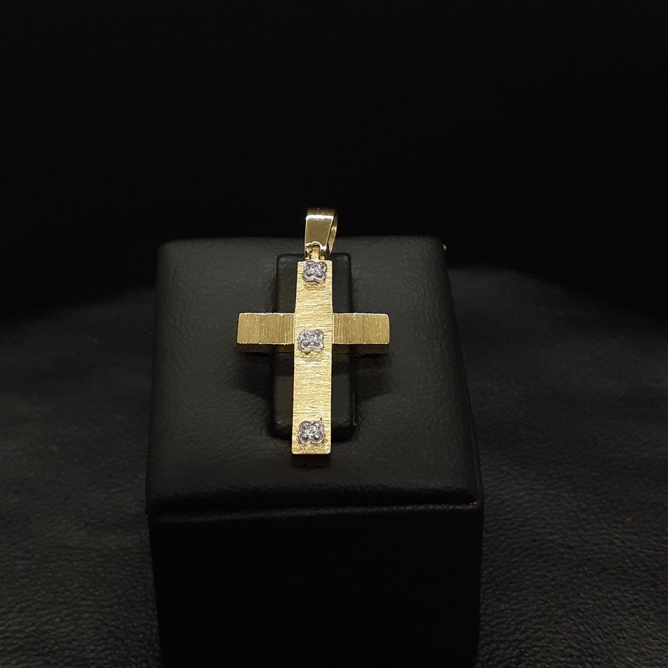 Σταυρός χρυσός Κ14 ζιργκόν