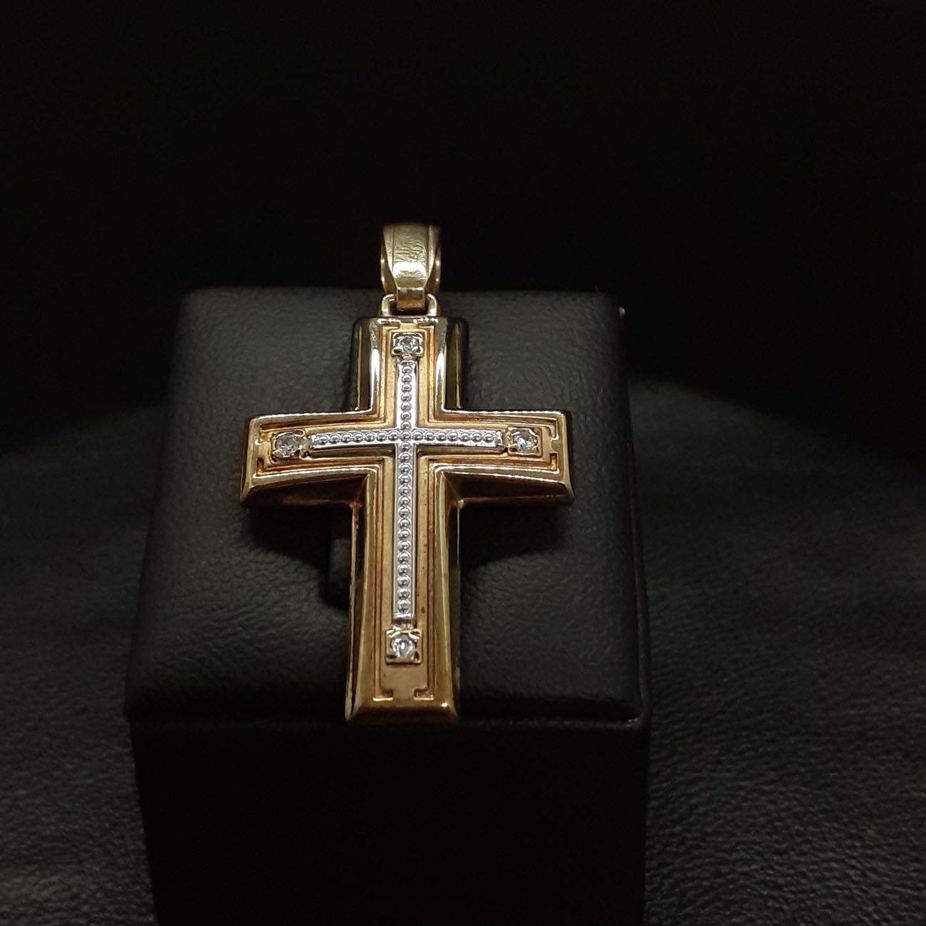 Σταυρός χρυσός Κ9 ζιργκόν