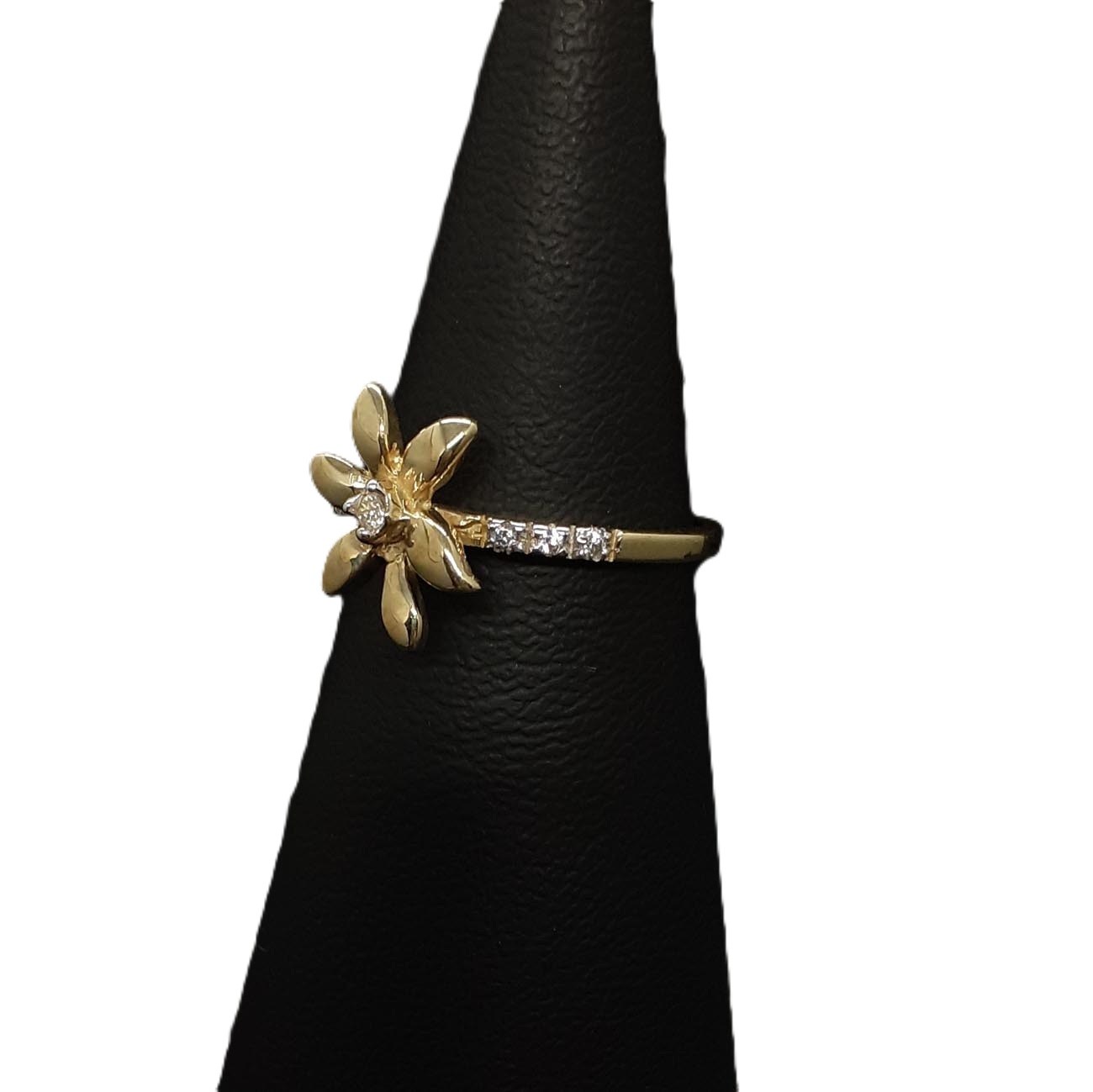 Δαχτυλίδι χρυσή μαργαρίτα Κ14 