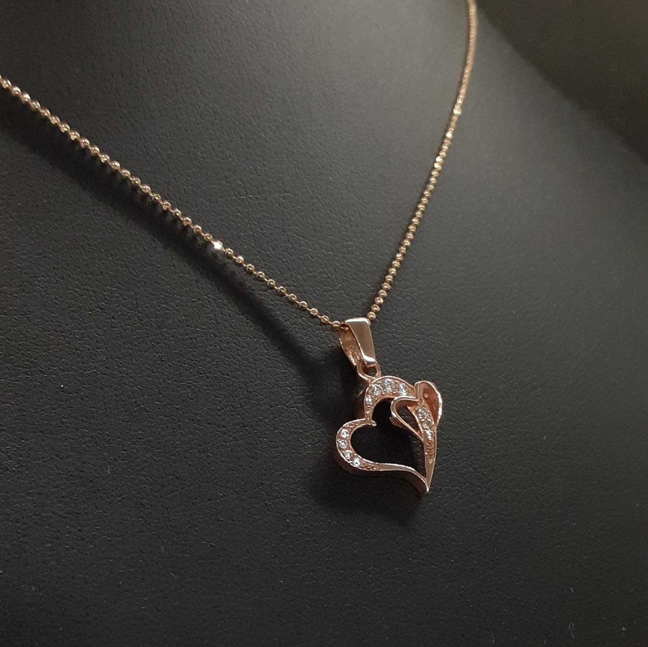 Κολιέ ροζ χρυσός Κ14