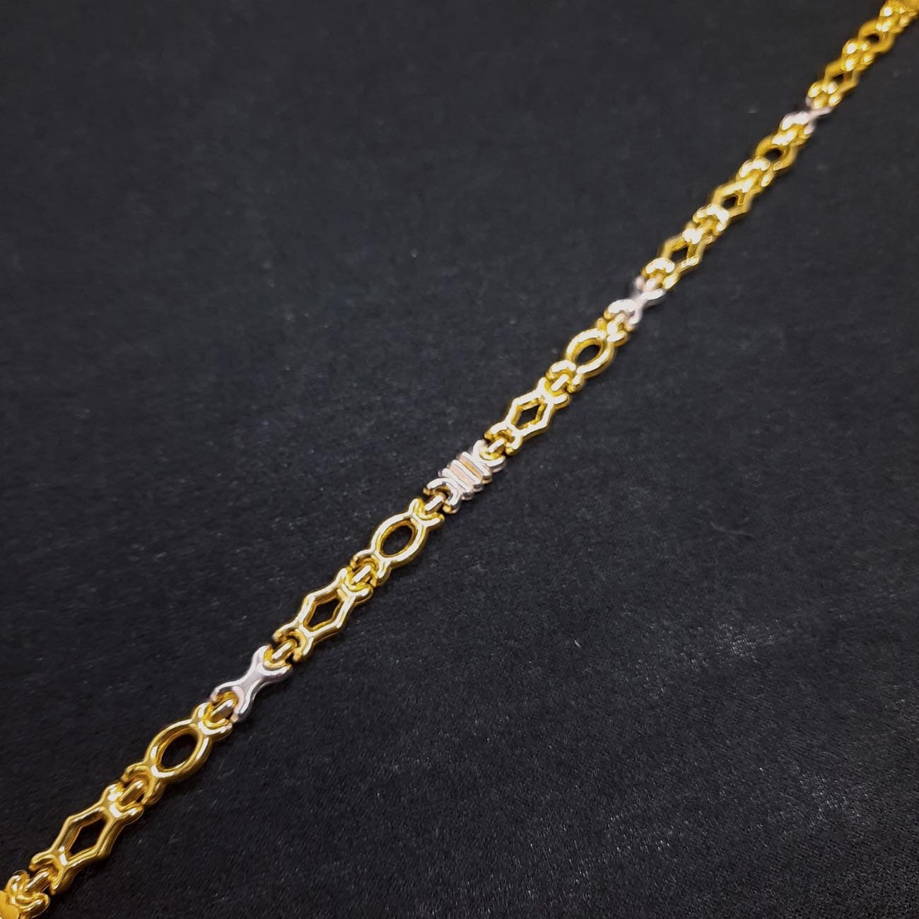 Χρυσό και λευκόχρυσο βραχιόλι Κ14  