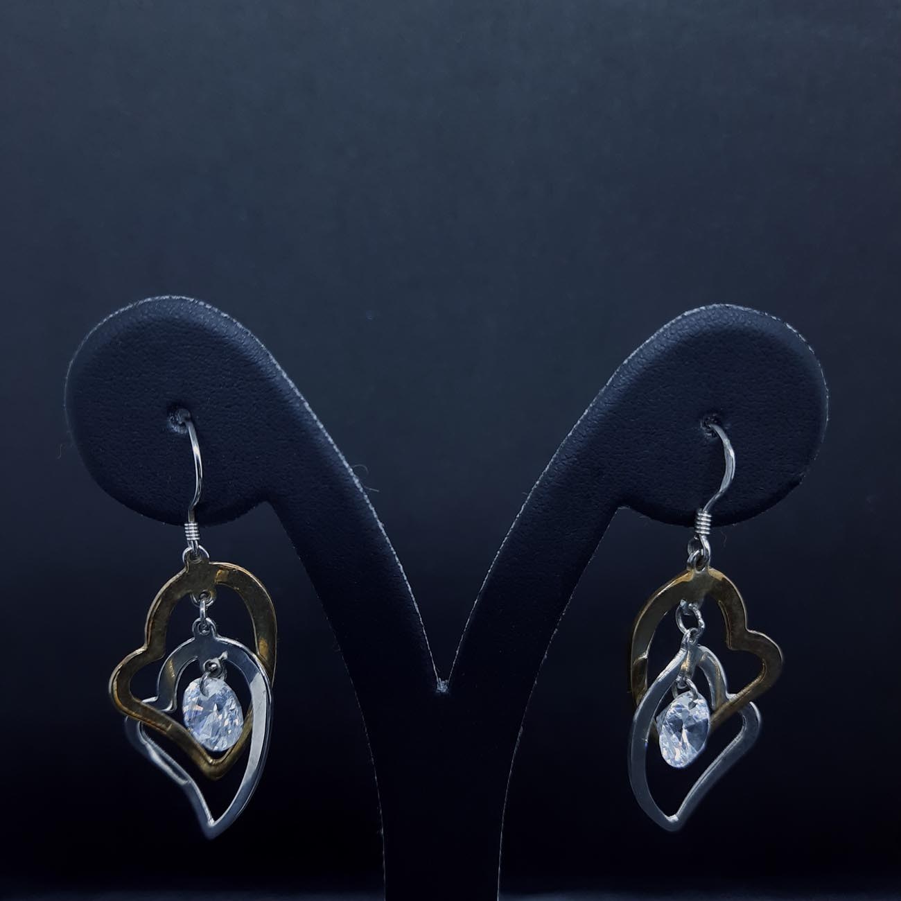 Σκουλαρίκια ασημένια επίχρυσα