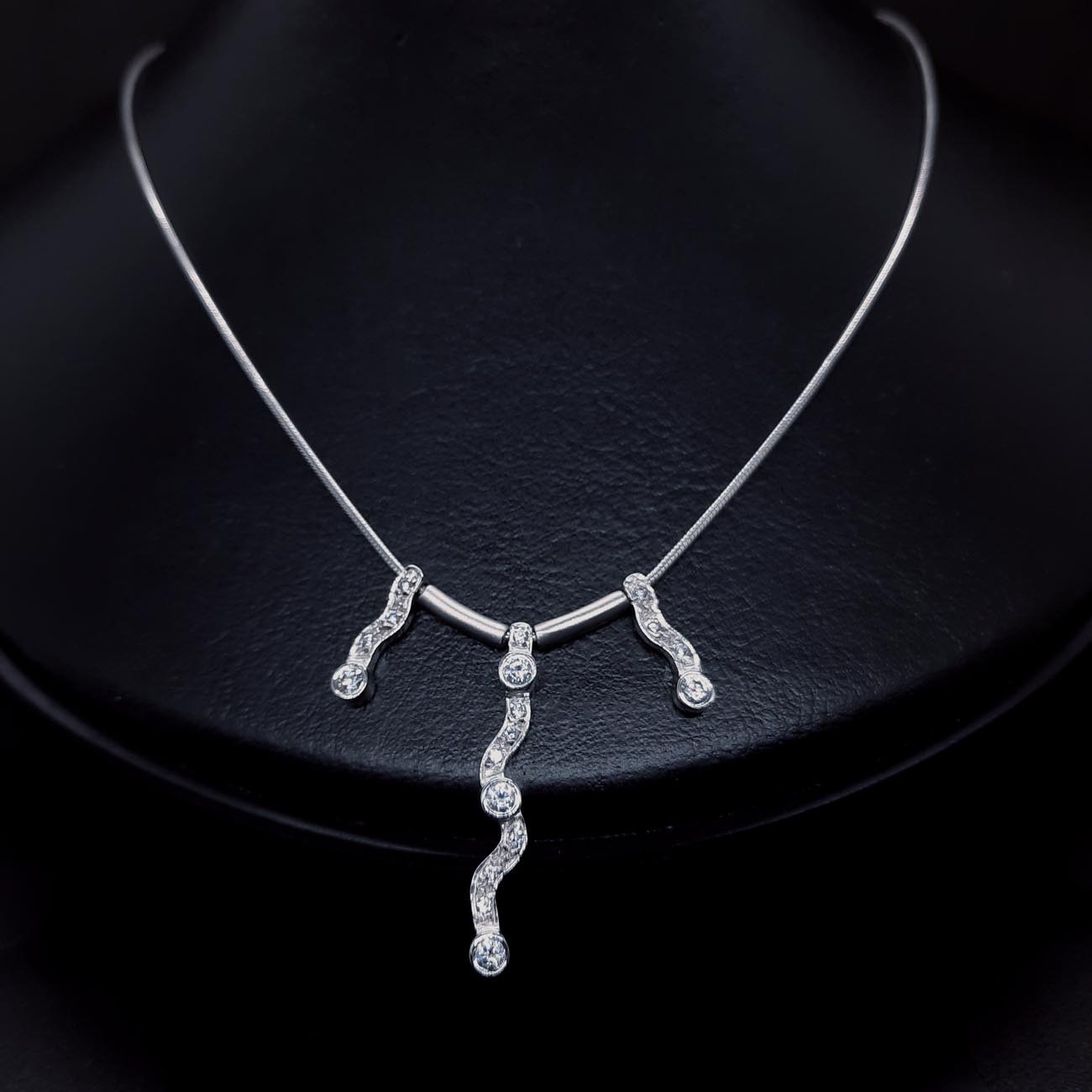 Σετ νύφης λευκόχρυσο ζιργκόν μίνιμαλ