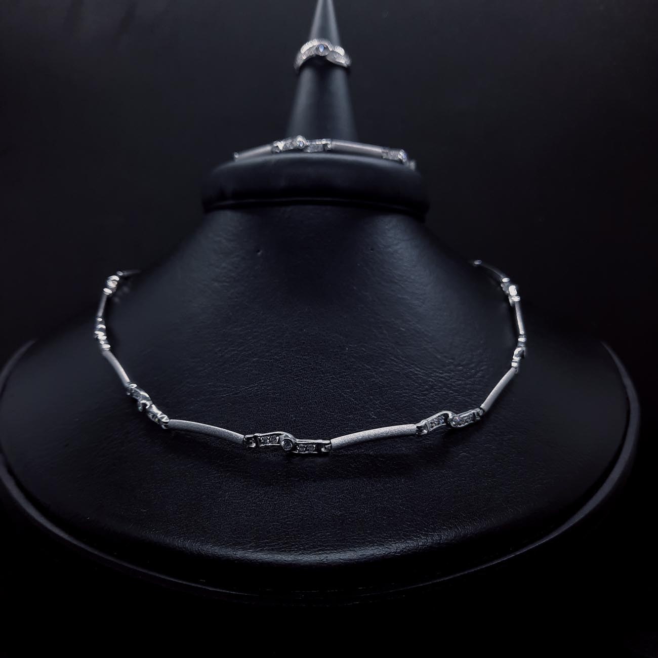 Σετ νύφης λευκόχρυσο μίνιμαλ μοντέρνο