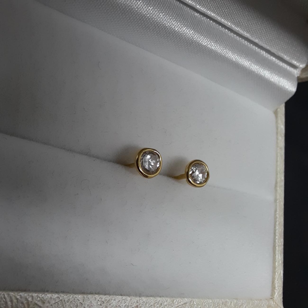 Σκουλαρίκια χρυσά Κ14 ζιργκόν