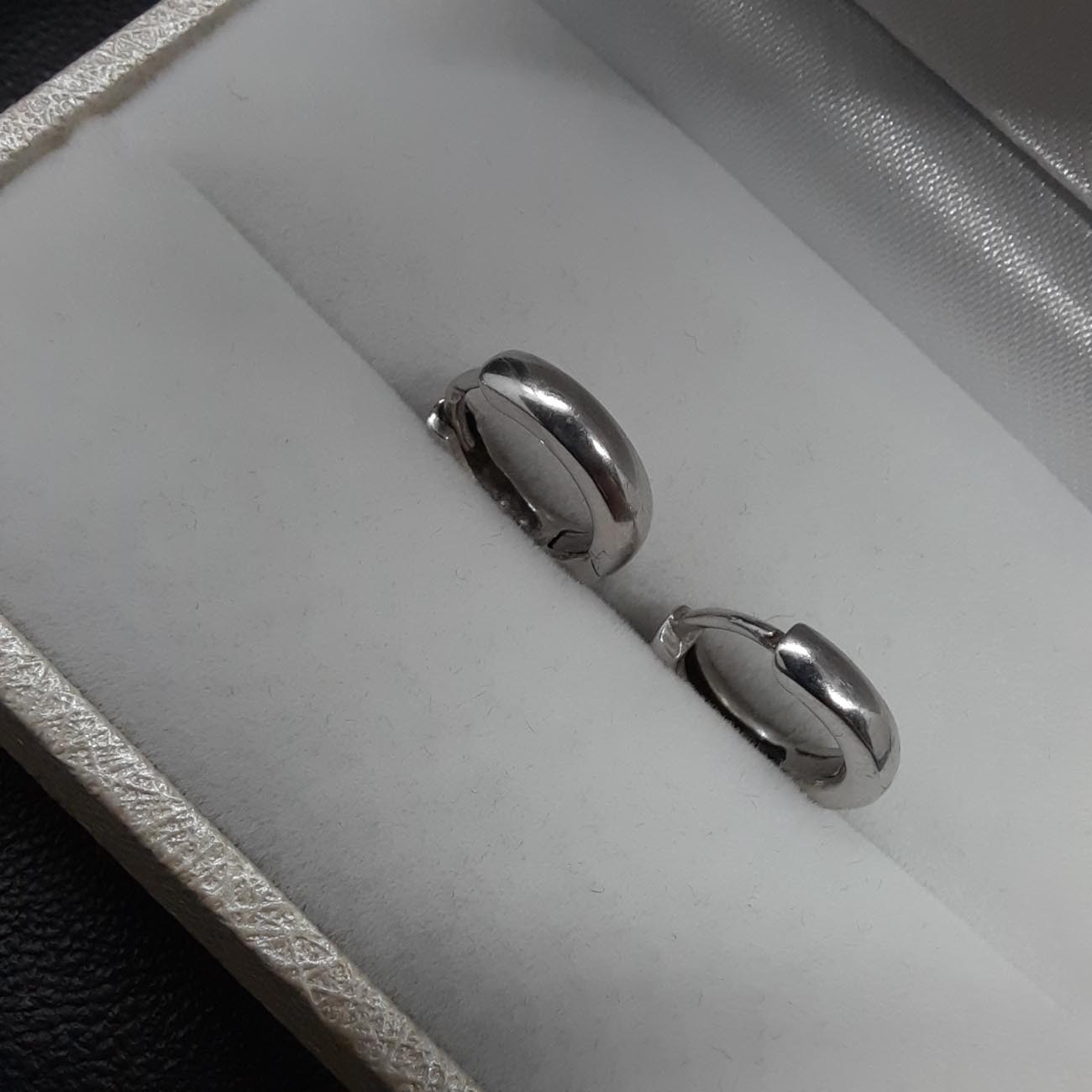 Σκουλαρίκια λευκόχρυσα Κ14 