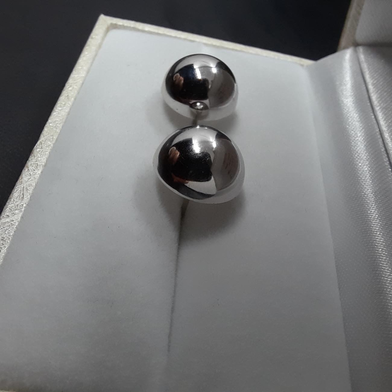 Σκουλαρίκια λευκόχρυσα Κ14