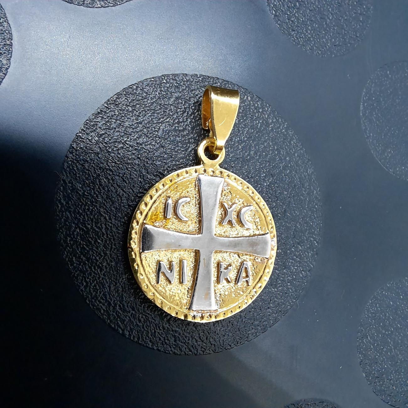 Χρυσό Κωνσταντινάτο λευκόχρυσο σταυρό