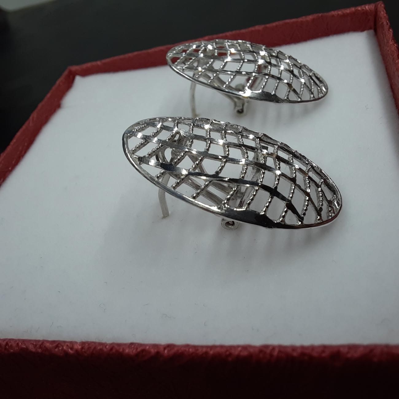 Σκουλαρίκια λευκόχρυσα ζιργκόν