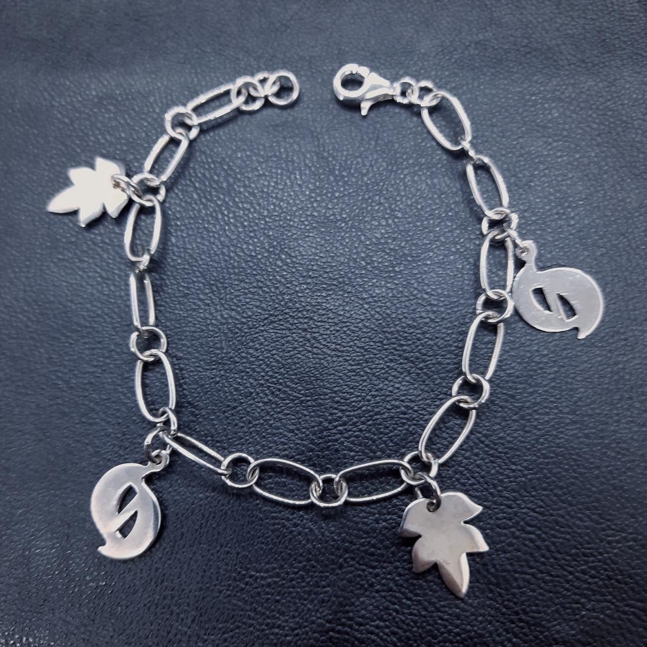 Ασημένιο βραχιόλι "φύλλα δέντρων"