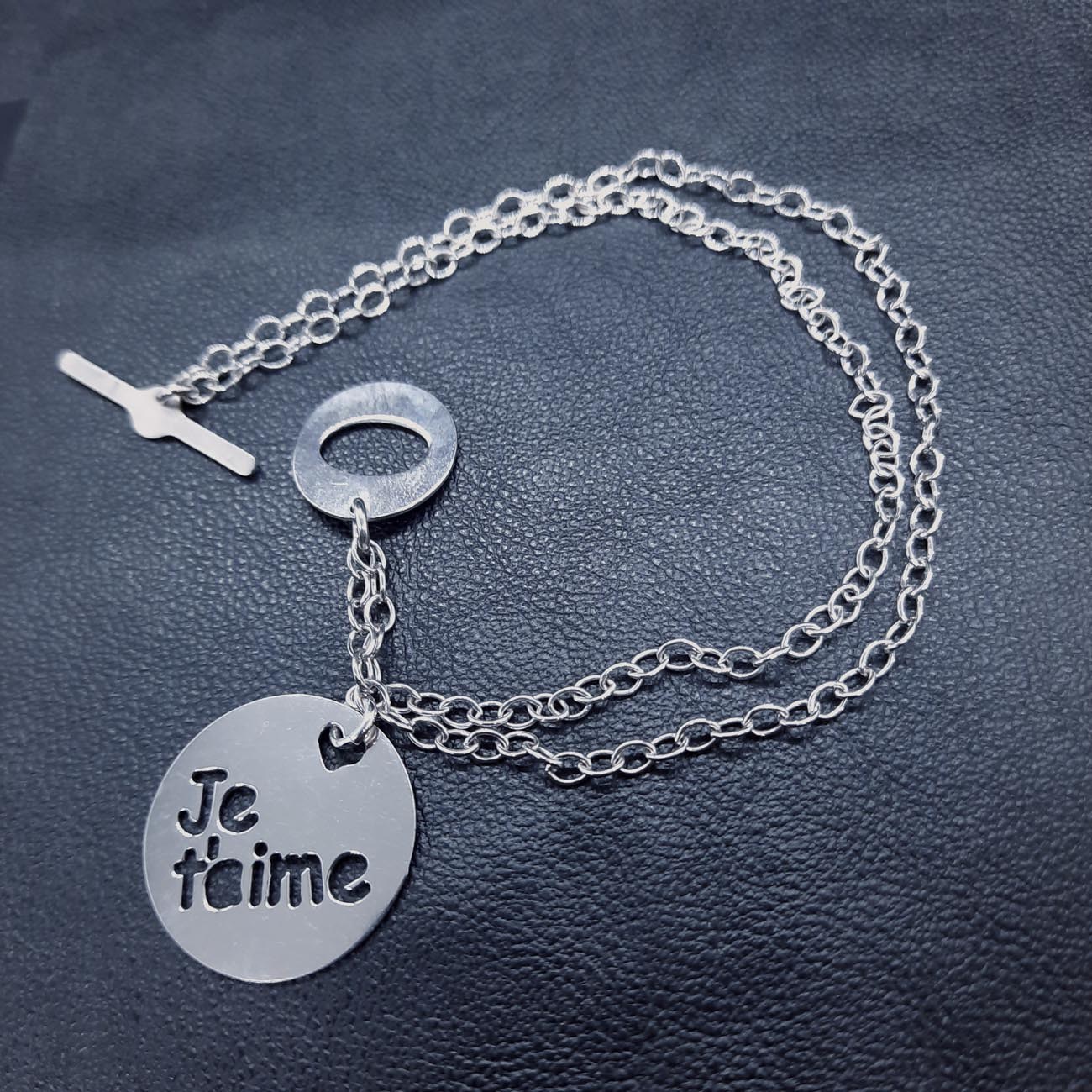 Ασημένιο βραχιόλι Σ'αγαπώ!