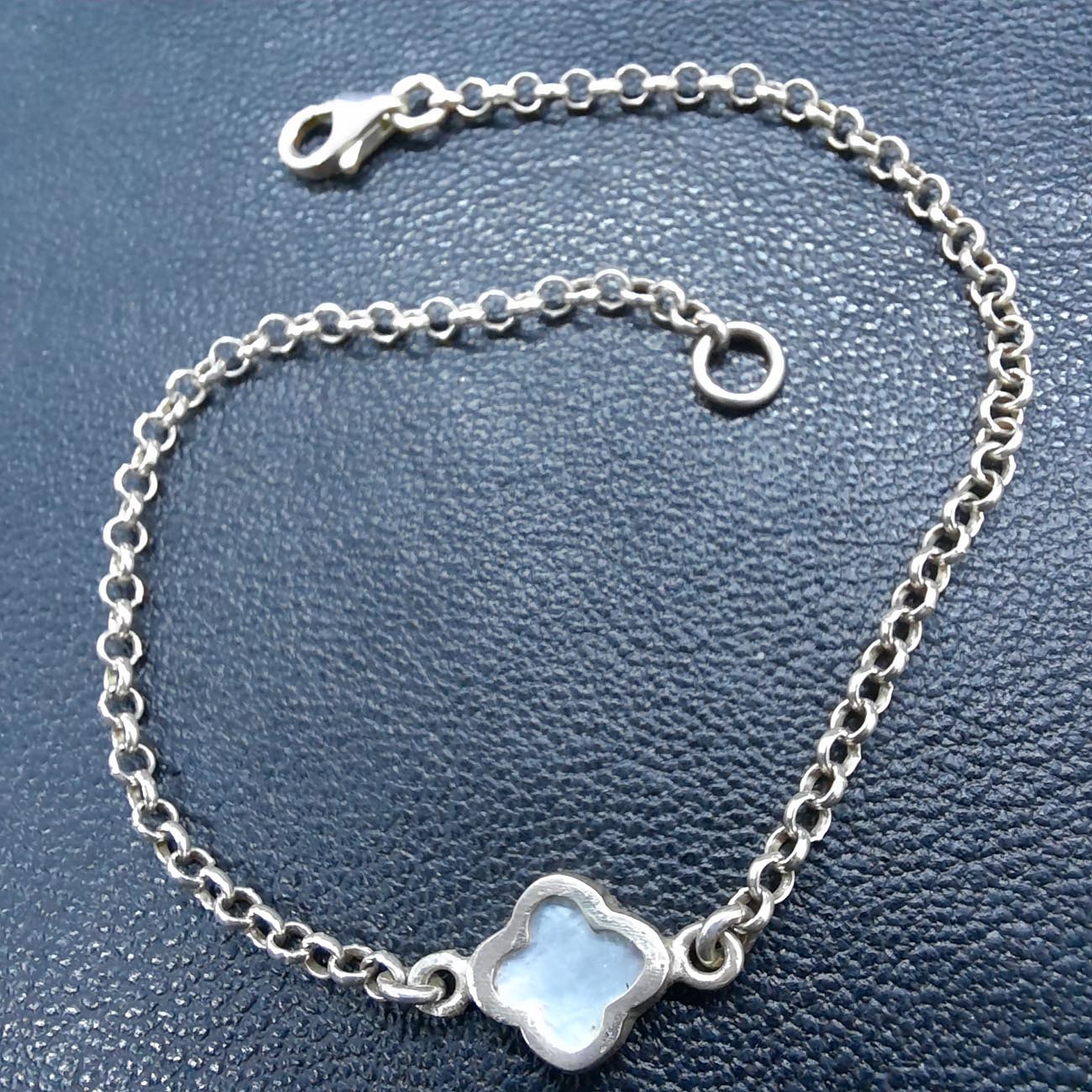 Ασημένιο βραχιόλι σταυρός φίλντισι