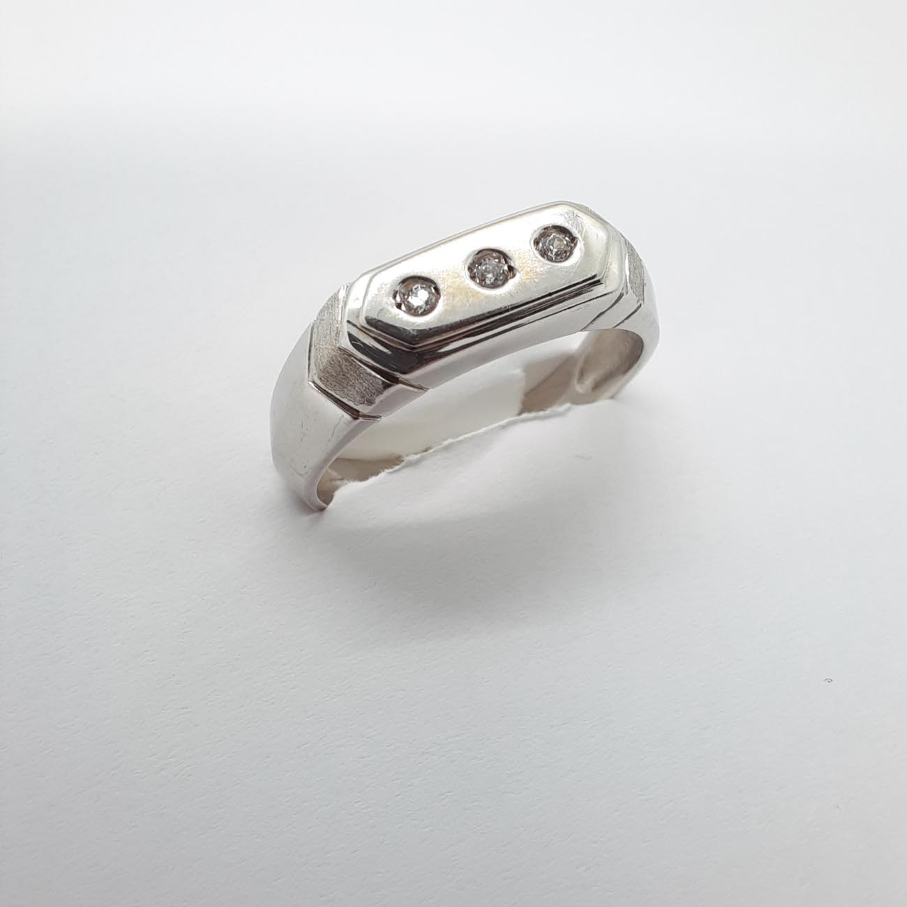 Δαχτυλίδι λευκόχρυσο Κ14