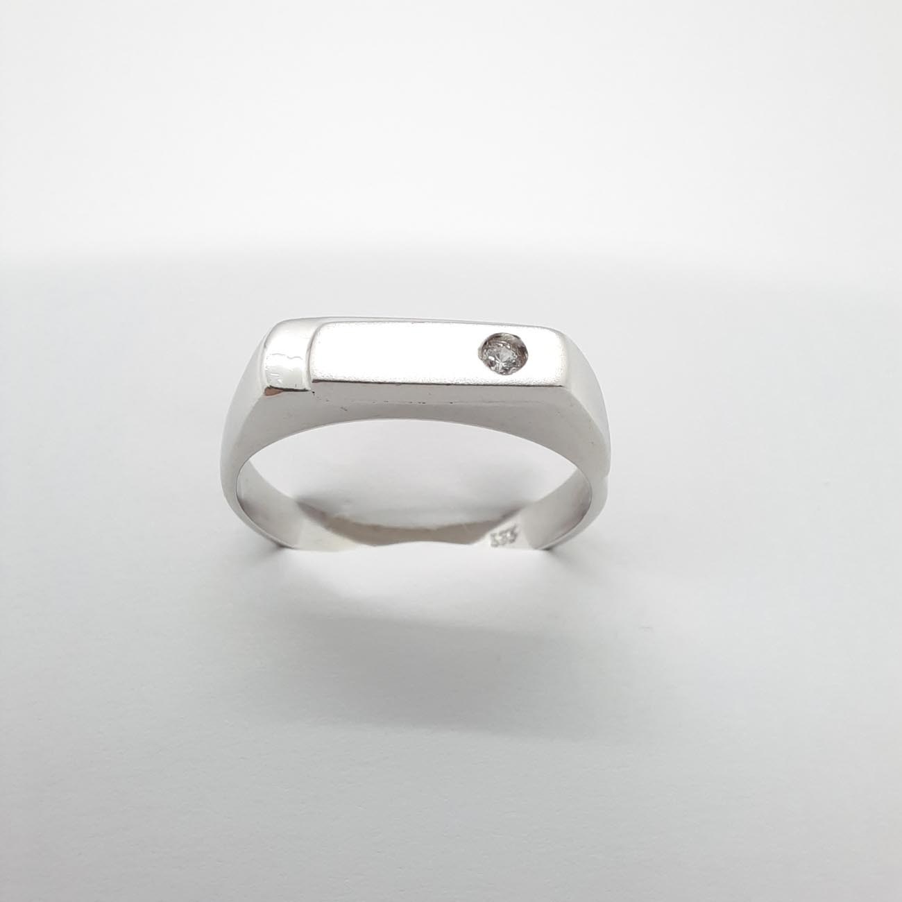 Δαχτυλίδι λευκόχρυσο Κ14