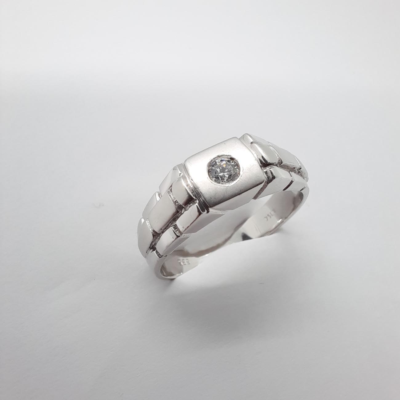 Λευκόχρυσο δαχτυλίδι Κ14