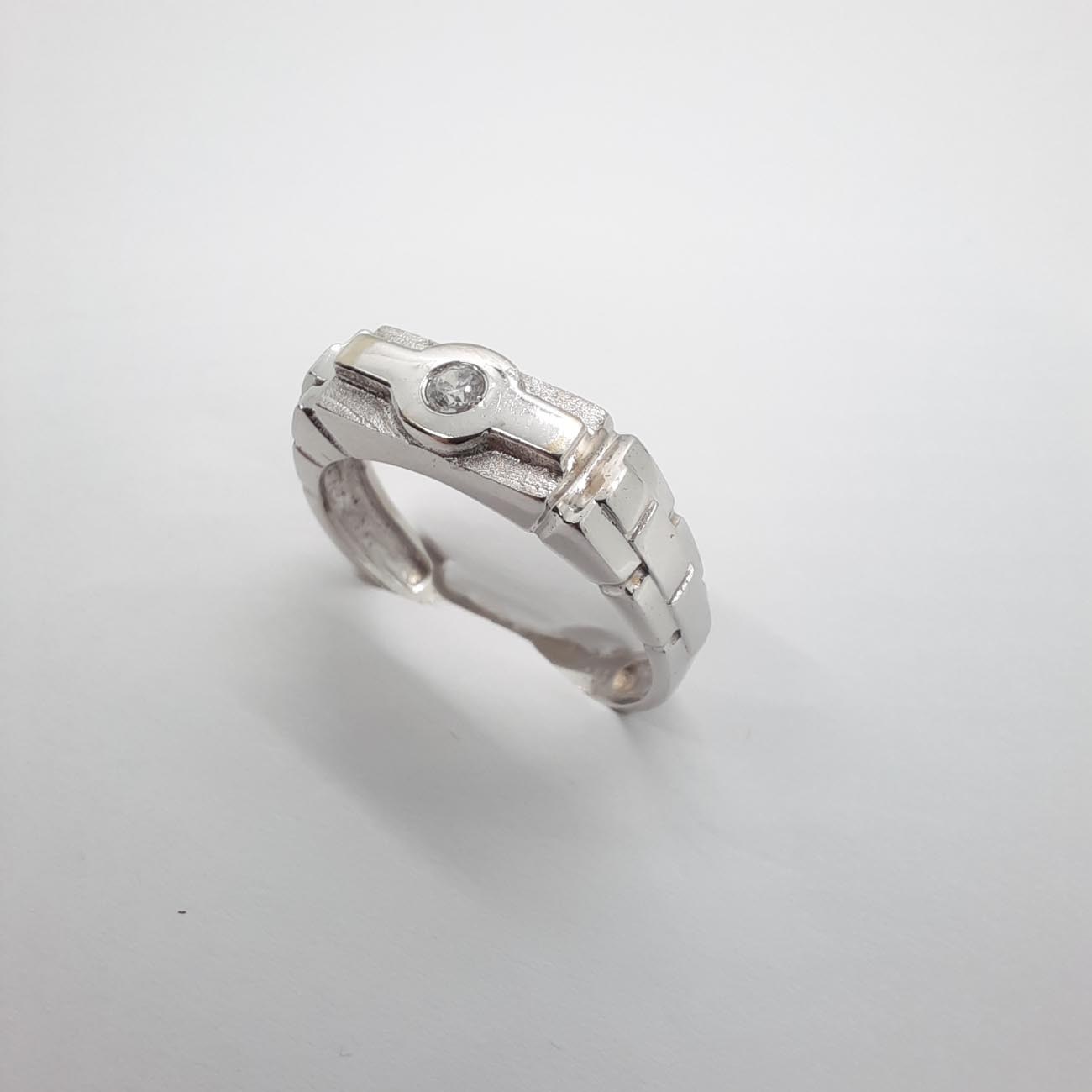 Λευκόχρυσο δαχτυλίδι Κ14 