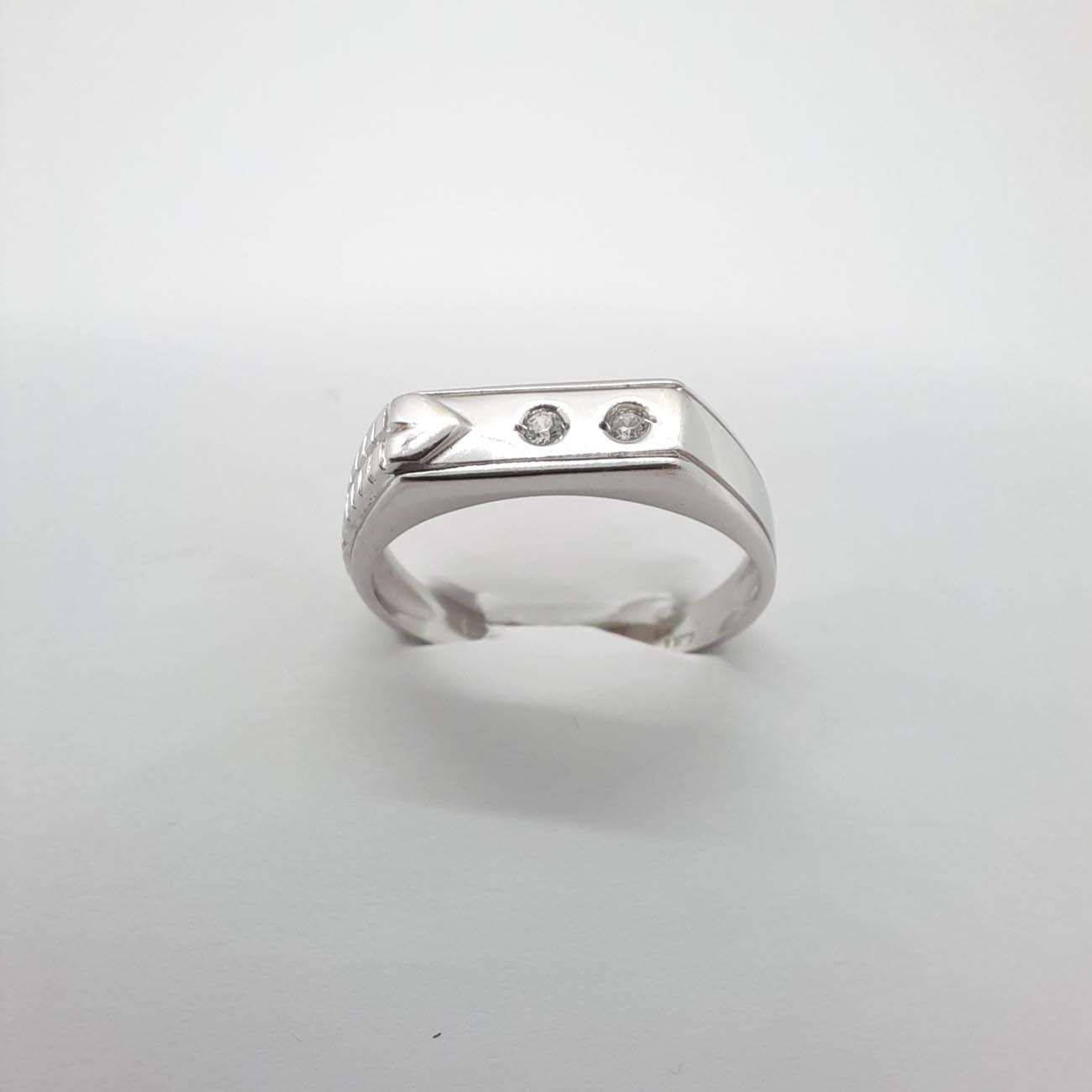 Λευκόχρυσο δαχτυλίδι Κ14 