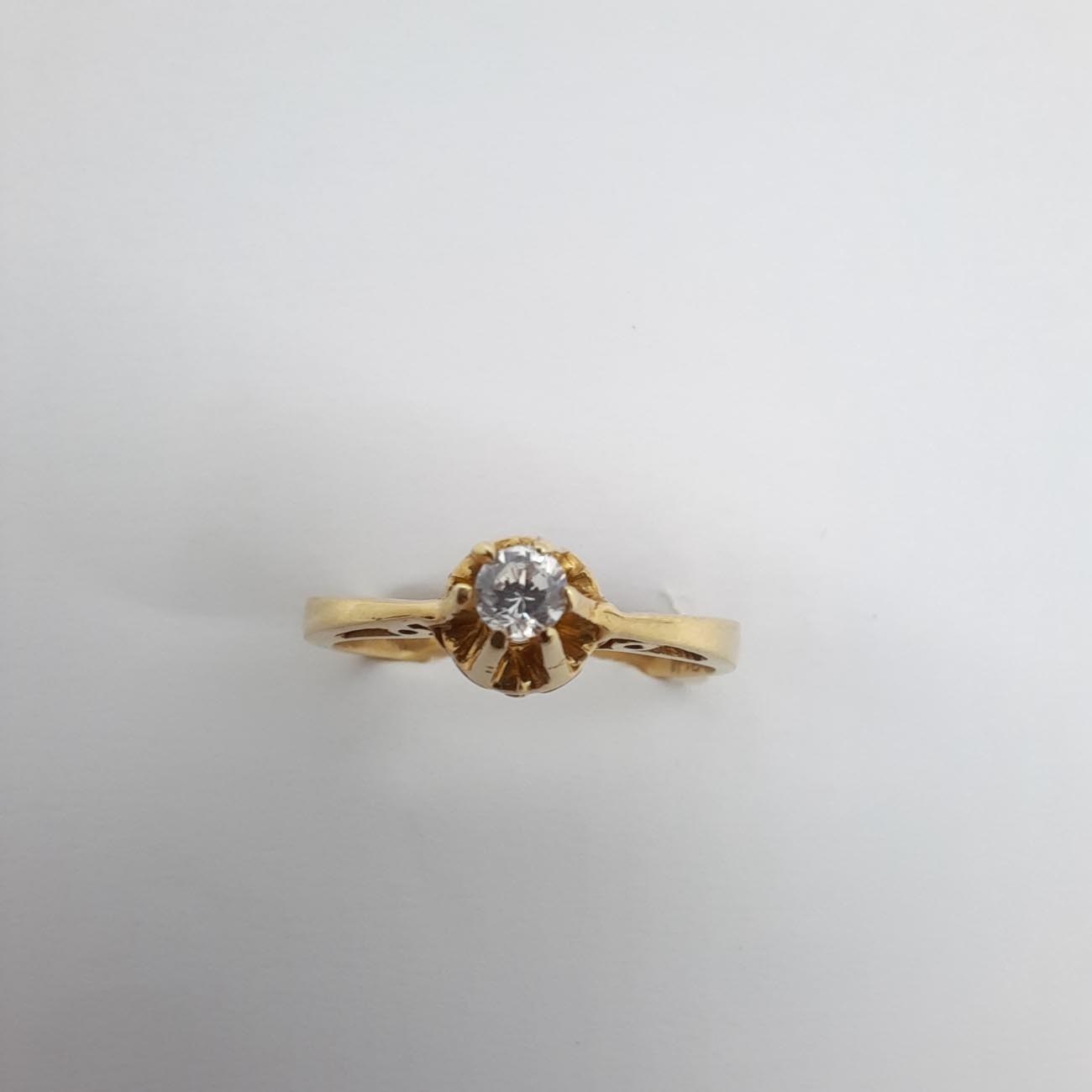 Χρυσό μονόπετρο Κ14