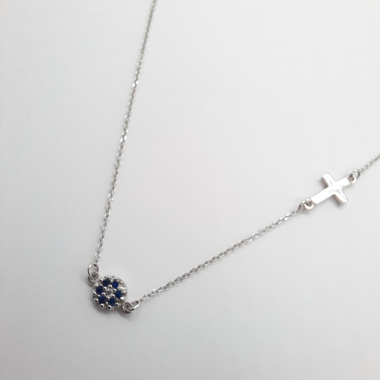 Κολιέ λευκόχρυσο Κ9