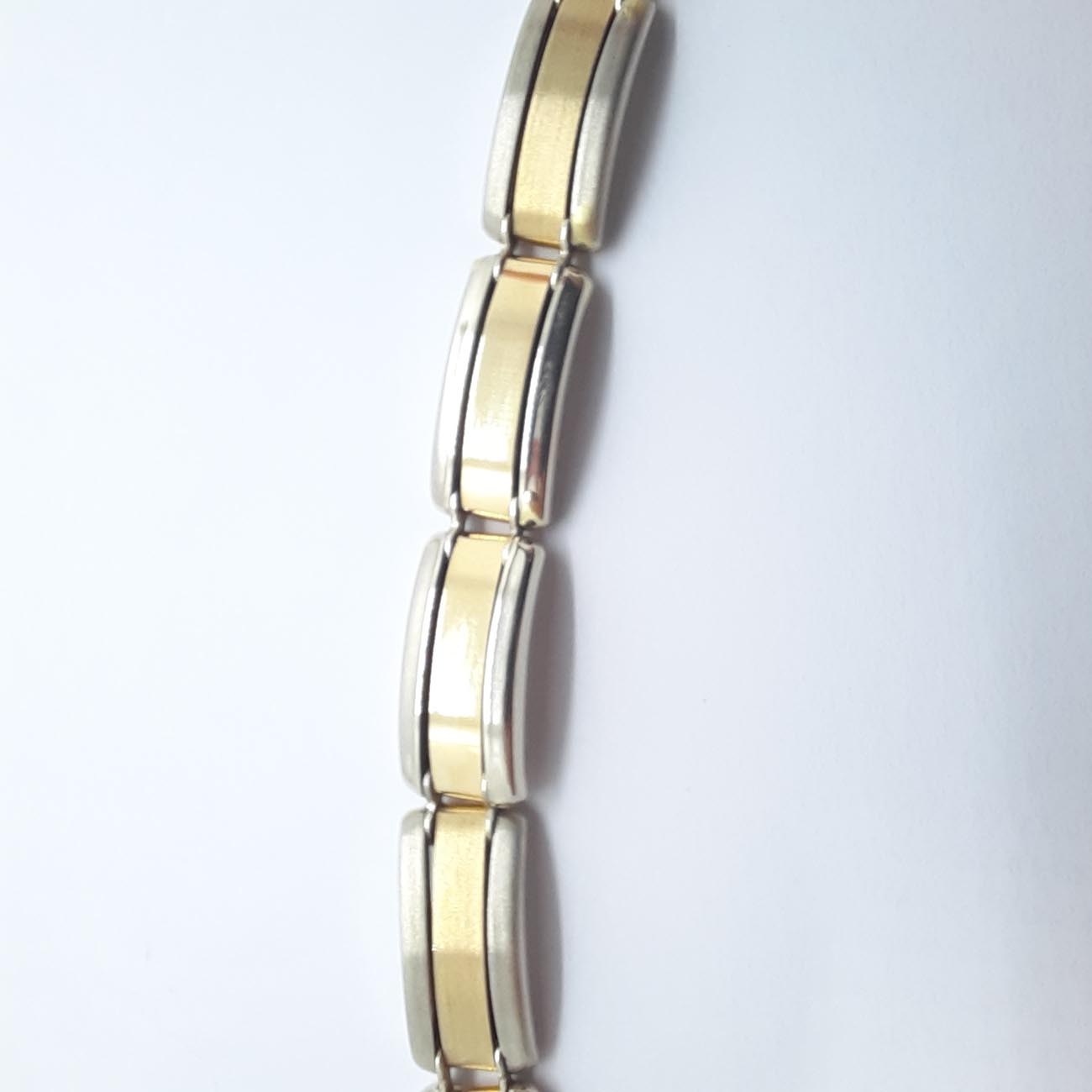 Χρυσό και λευκόχρυσο βραχιόλι Κ14  