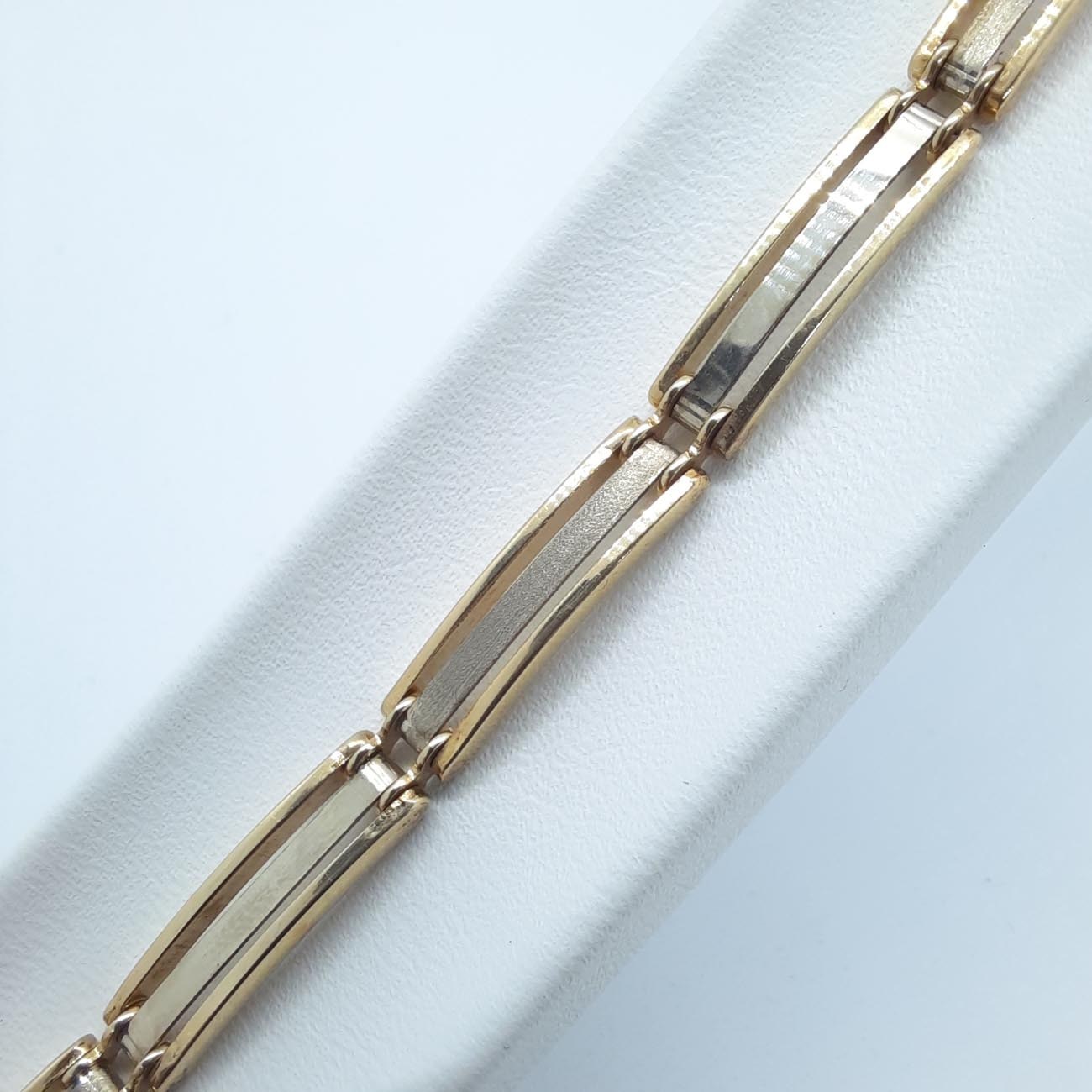 Χρυσό και λευκόχρυσο βραχιόλι Κ14 