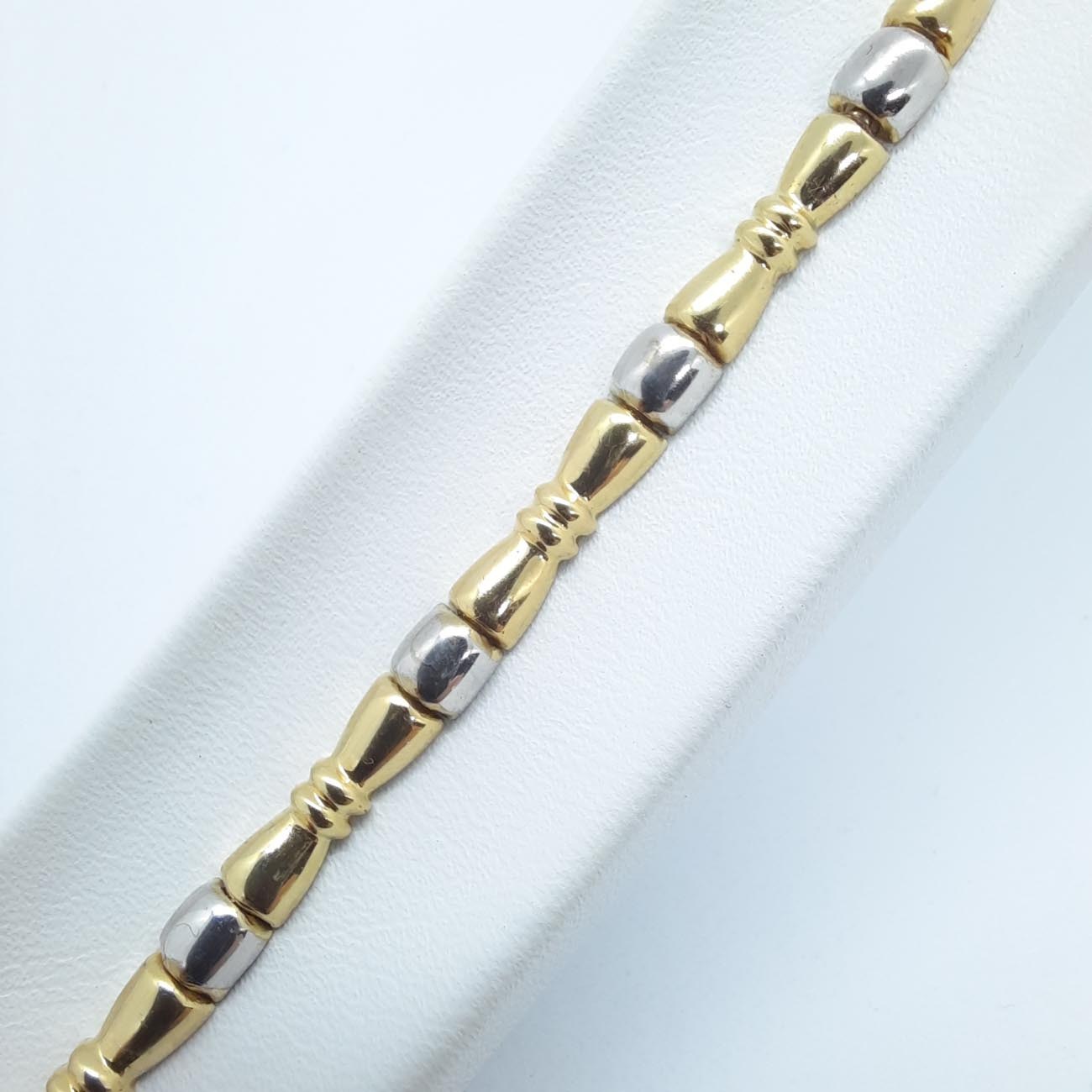 Χρυσό και λευκόχρυσο βραχιόλι Κ14 