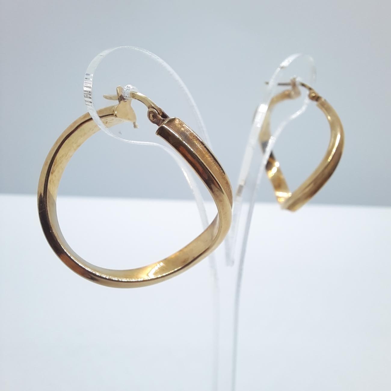 Χρυσά σκουλαρίκια κρίκοι Κ14