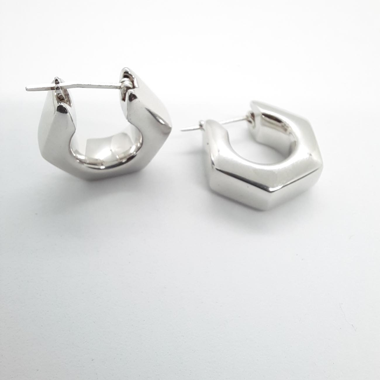 Λευκόχρυσα σκουλαρίκια κρίκοι Κ14 ΦΑΡΔΙΑ ΓΡΑΜΜΗ