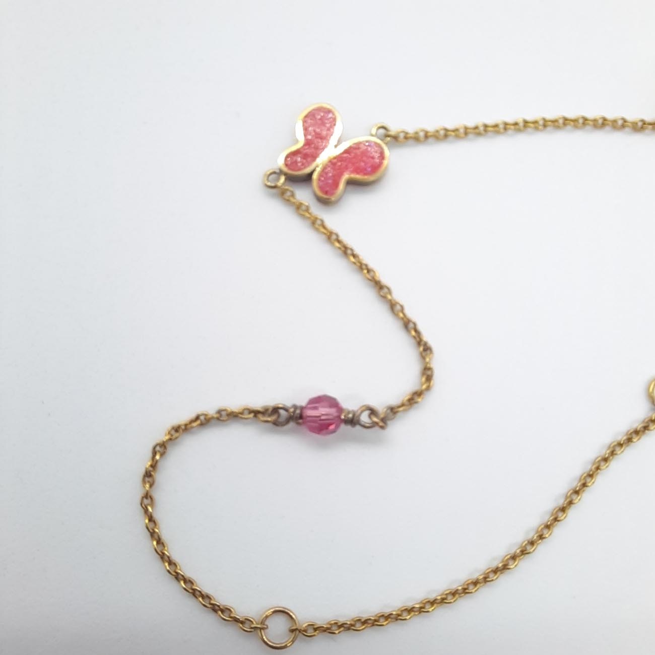 Χρυσό βραχιόλι Κ14 πεταλούδα