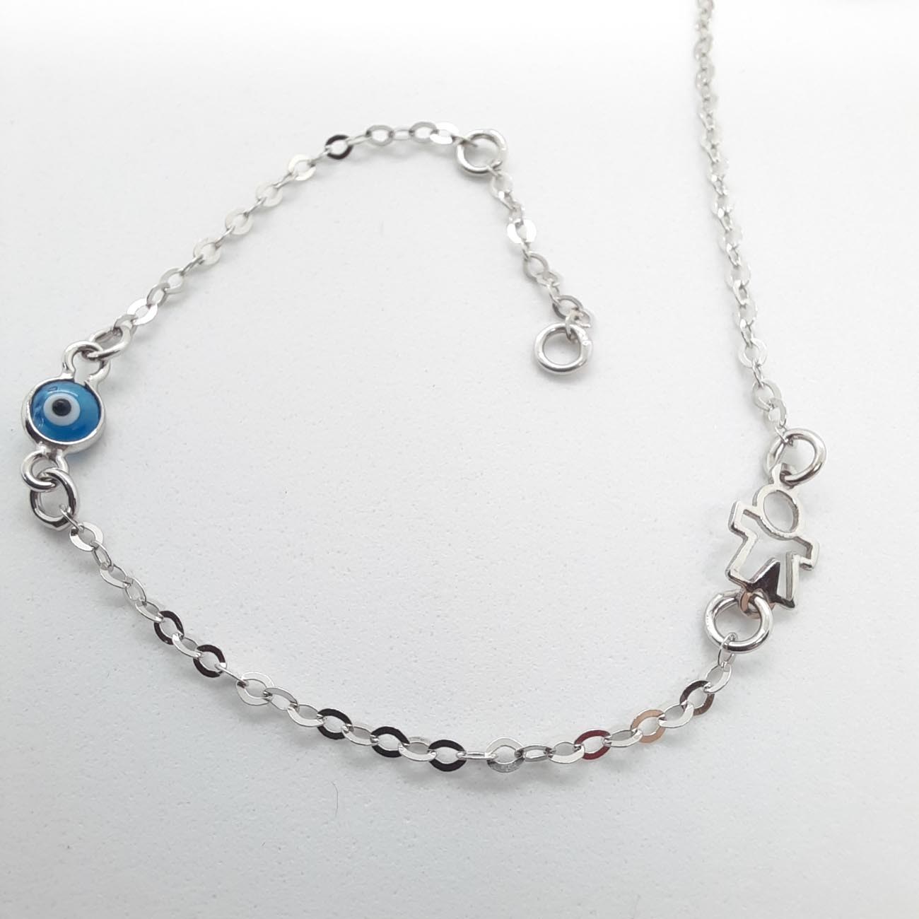 Λευκόχρυσο βραχιόλι αγοράκι Κ9