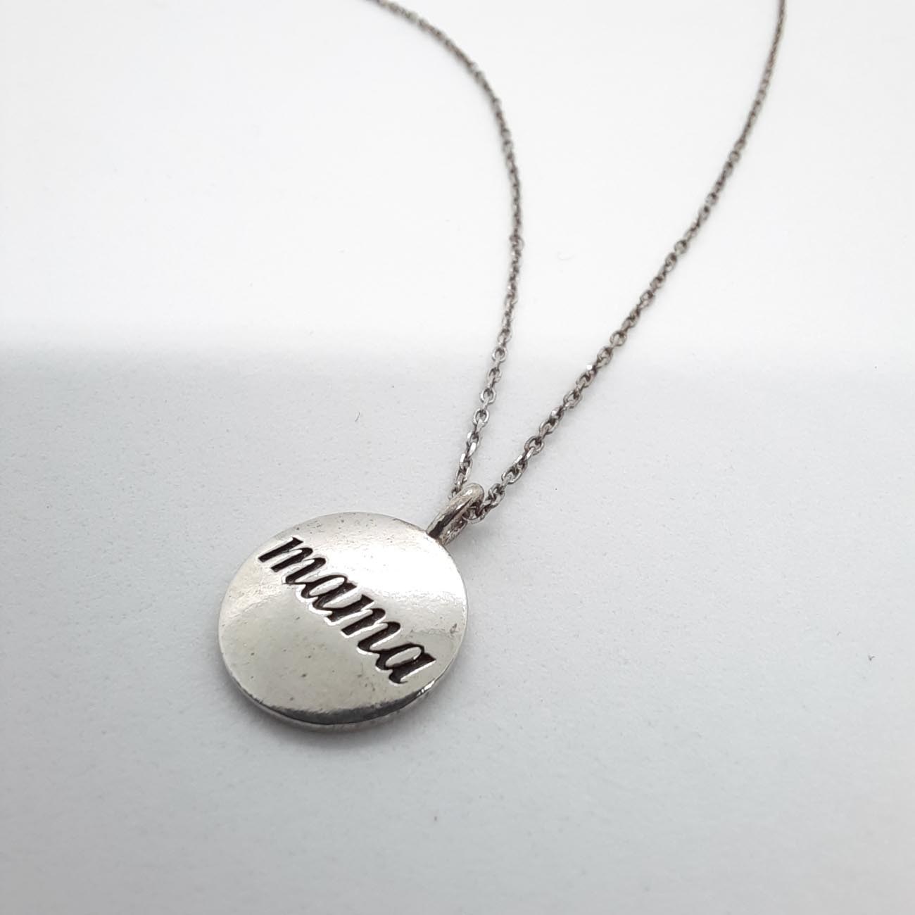 Ασημένιο κολιέ mama