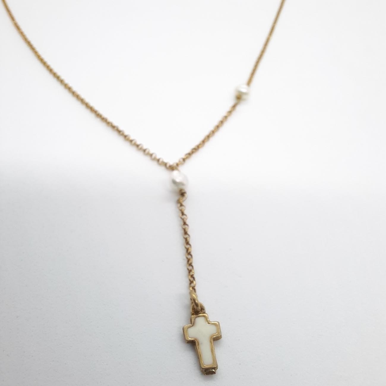 Ασημένιο επιχρυσωμένο κολιέ σταυρός