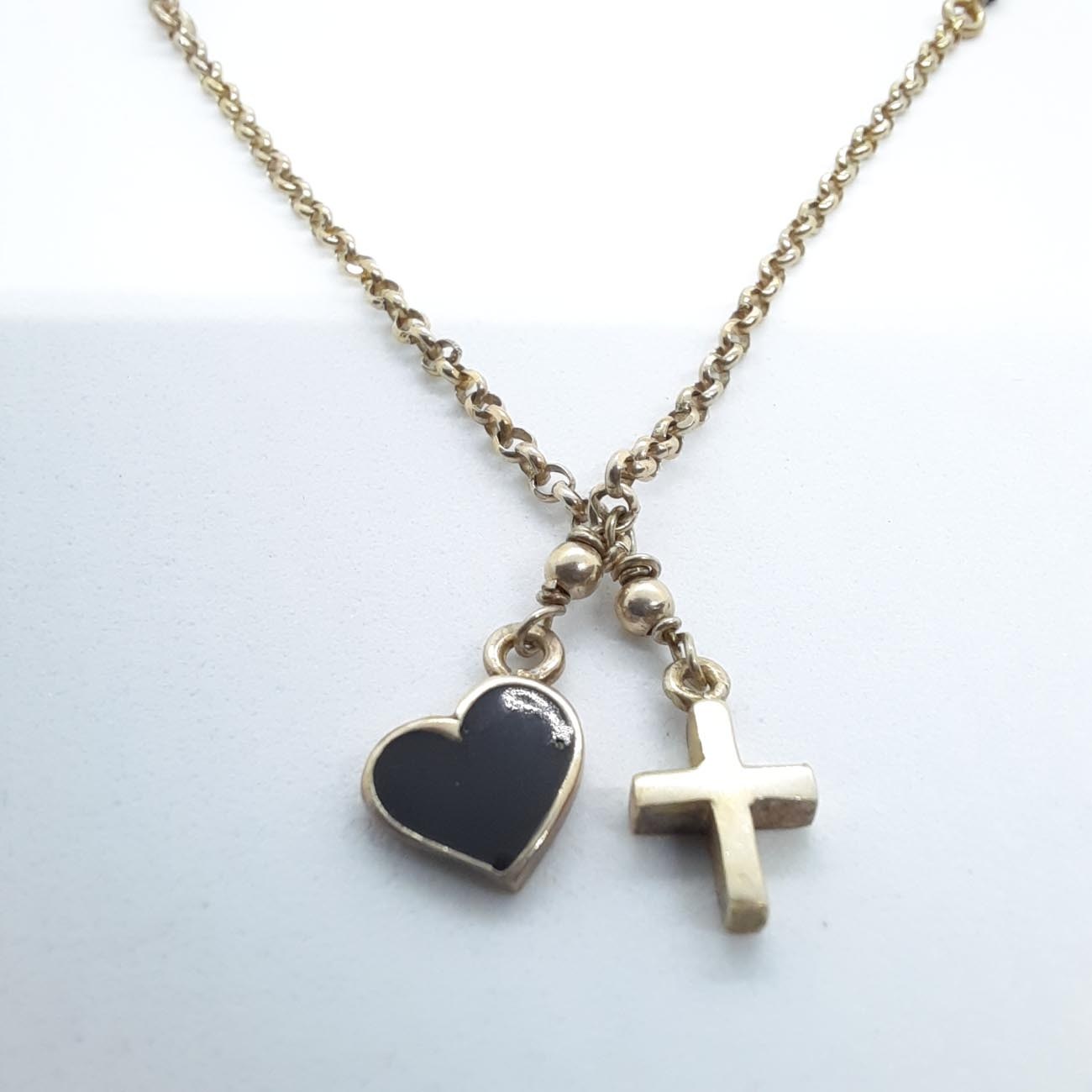 Ασημένιο επιχρυσωμένο κολιέ σταυρός