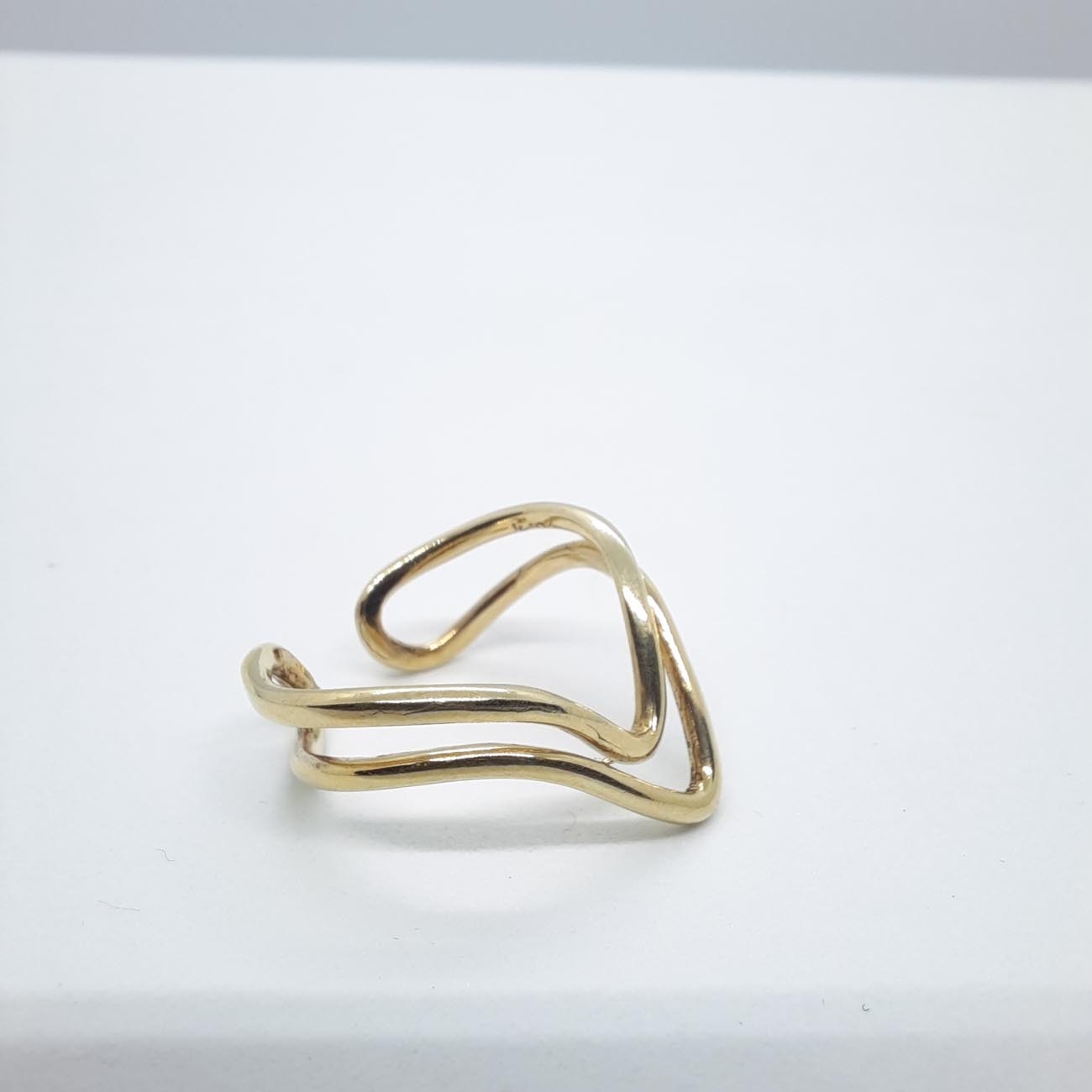 Ασημένιο επιχρυσωμένο δαχτυλίδι