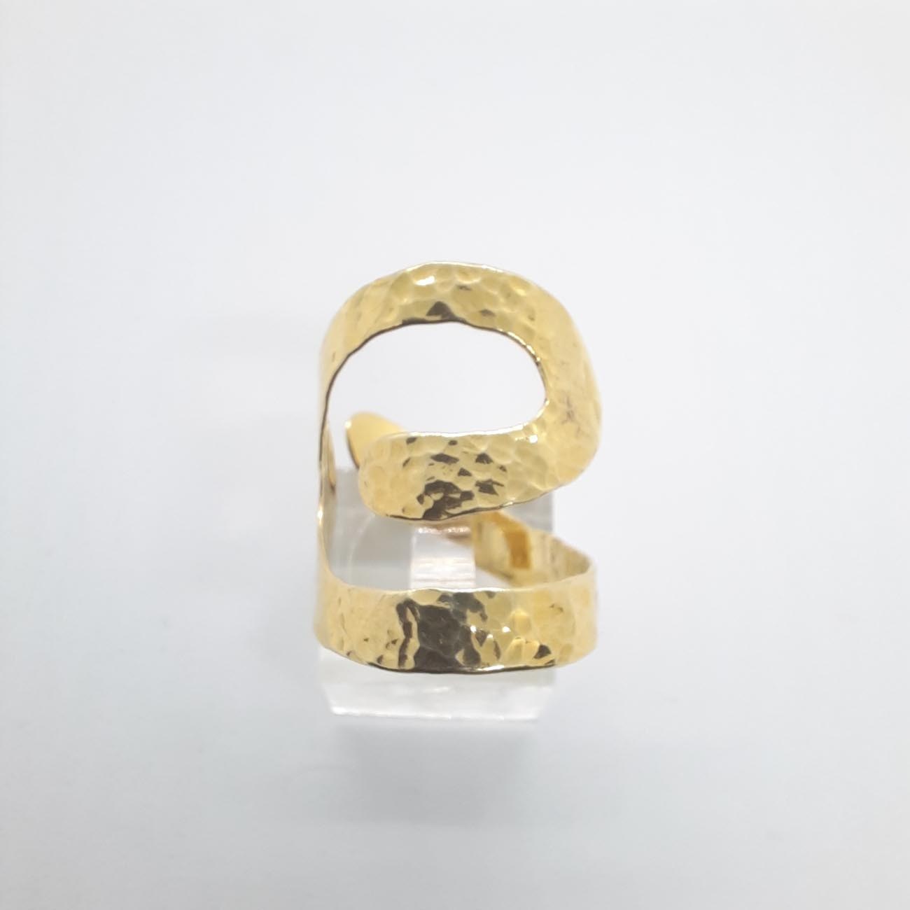 Ασημένιο επιχρυσωμένο δαχτυλίδι