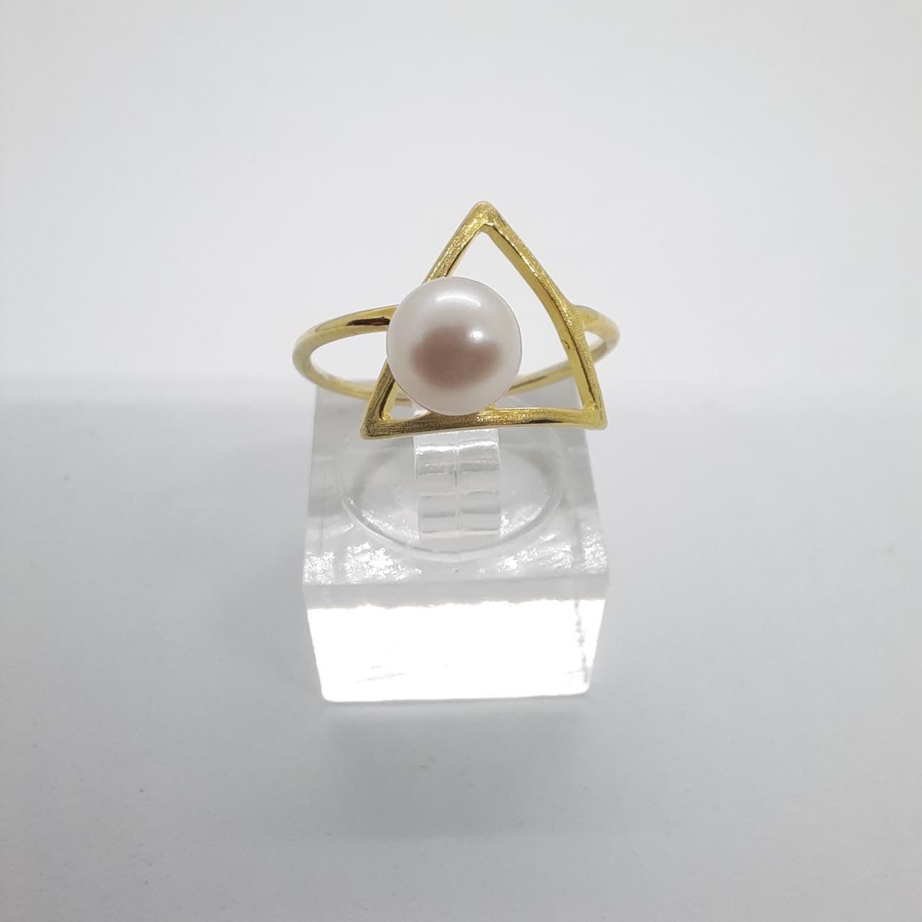 Ασημένιο επιχρυσωμένο δαχτυλίδι