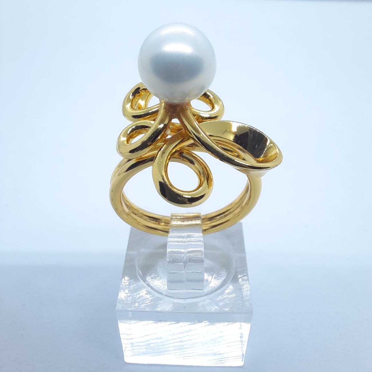 Ασημένιο επιχρυσωμένο δαχτυλίδι