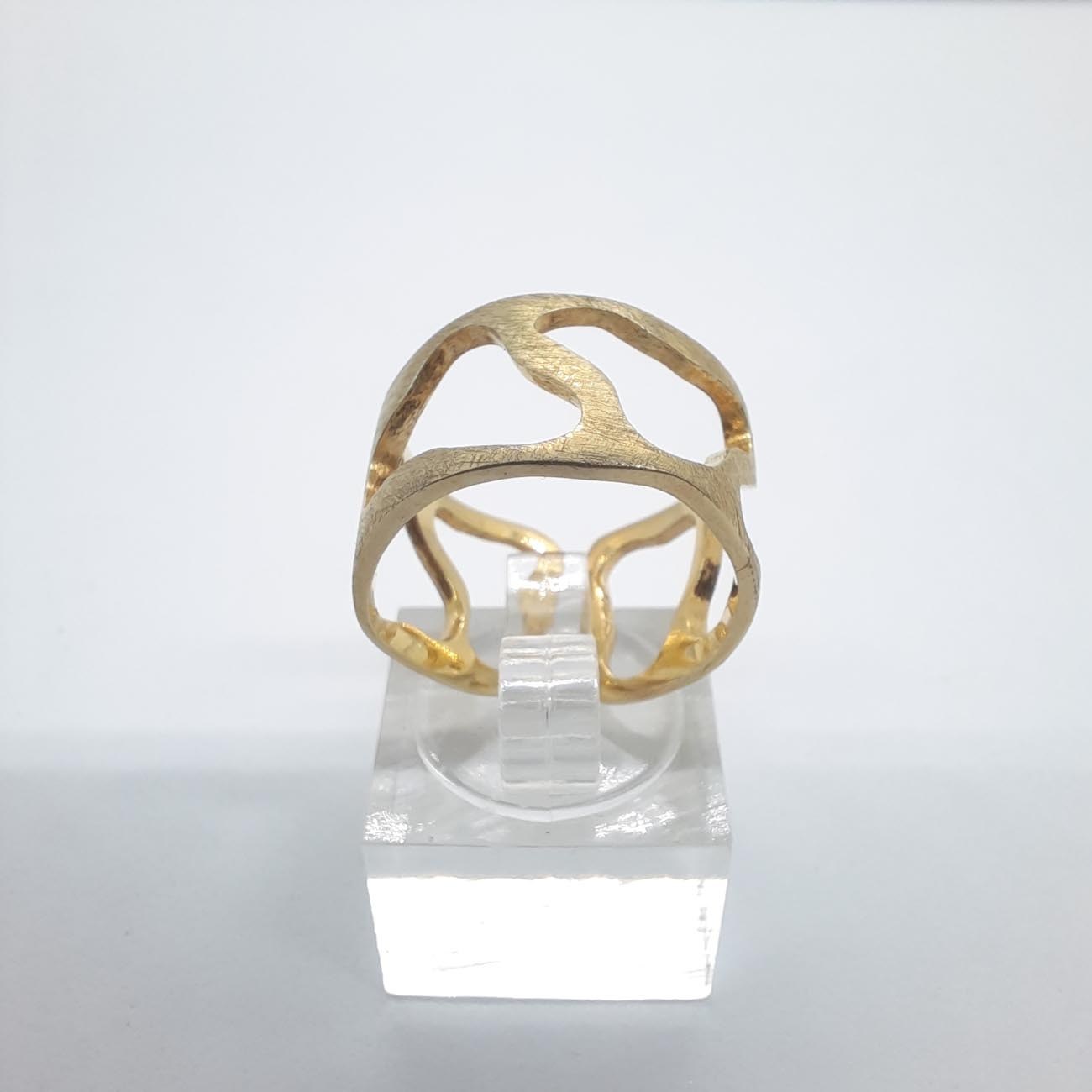 Ασημένιο επιχρυσωμένο δαχτυλίδι