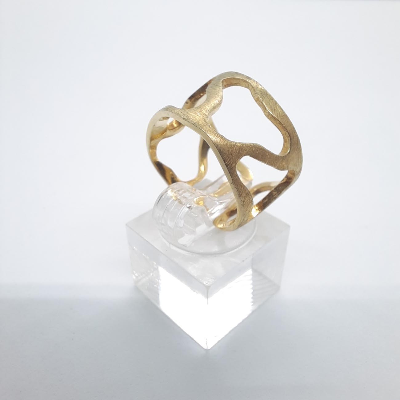 Ασημένιο επιχρυσωμένο δαχτυλίδι