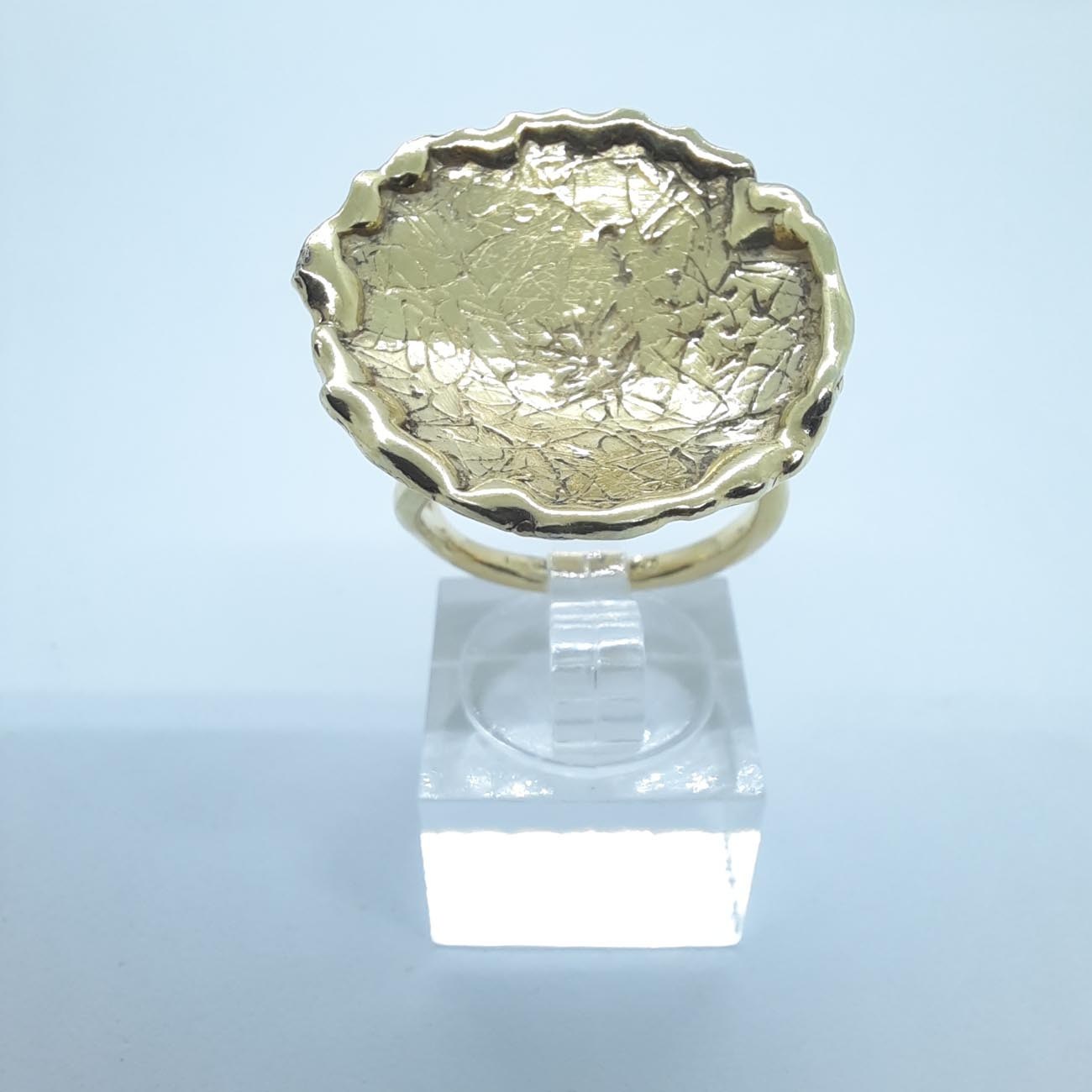 Ασημένιο επιχρυσωμένο δαχτυλίδι