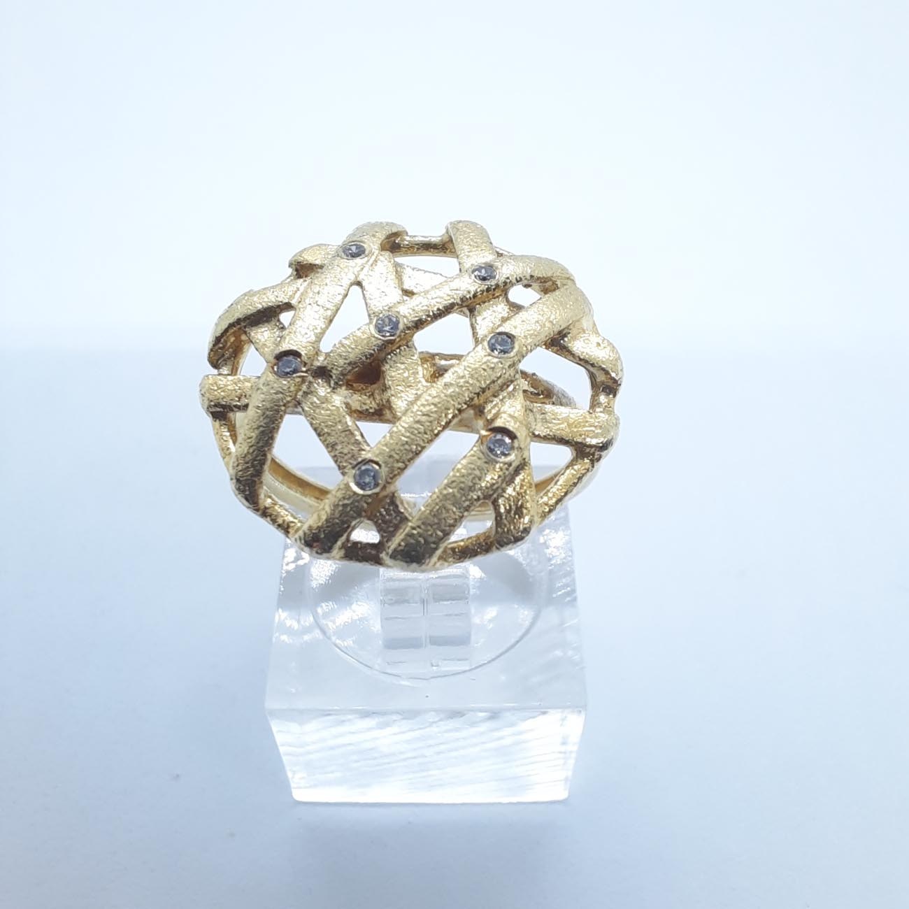 Ασημένιο επιχρυσωμένο δαχτυλίδι